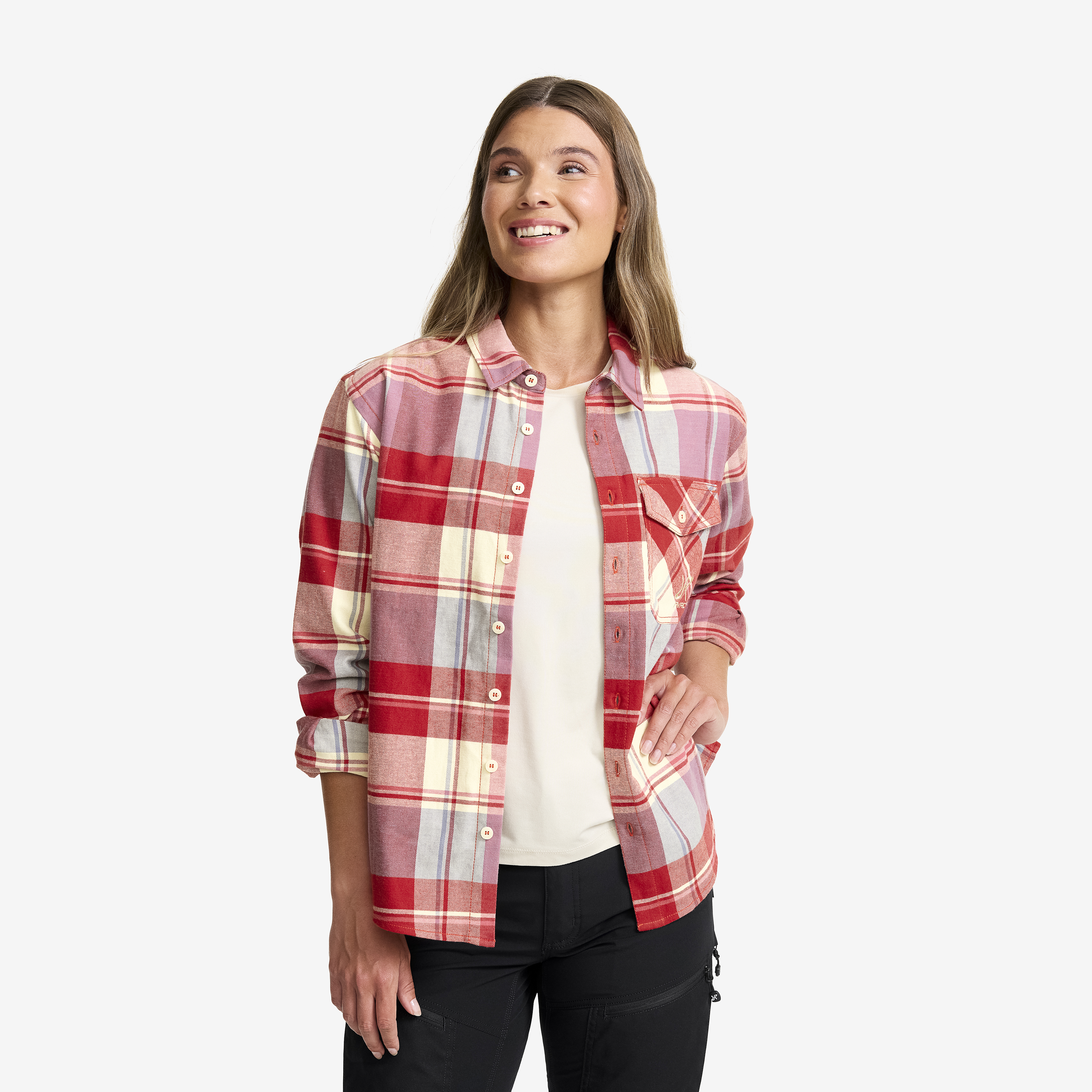Nevada Flannel Shirt Lava Falls/Bleached Sand Damen,