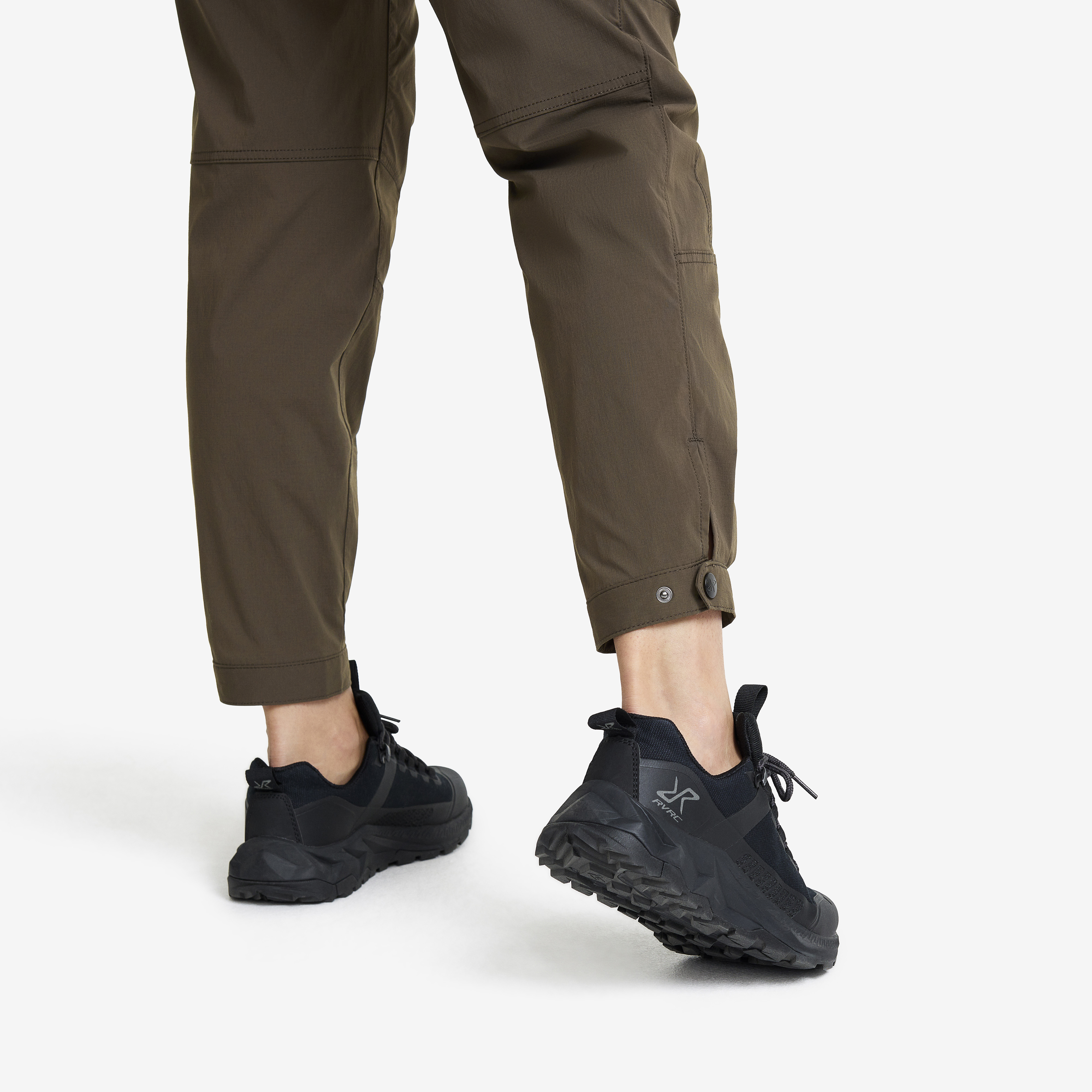 Breezy Curved Ankle Stretch Pants Women Mud | RevolutionRace