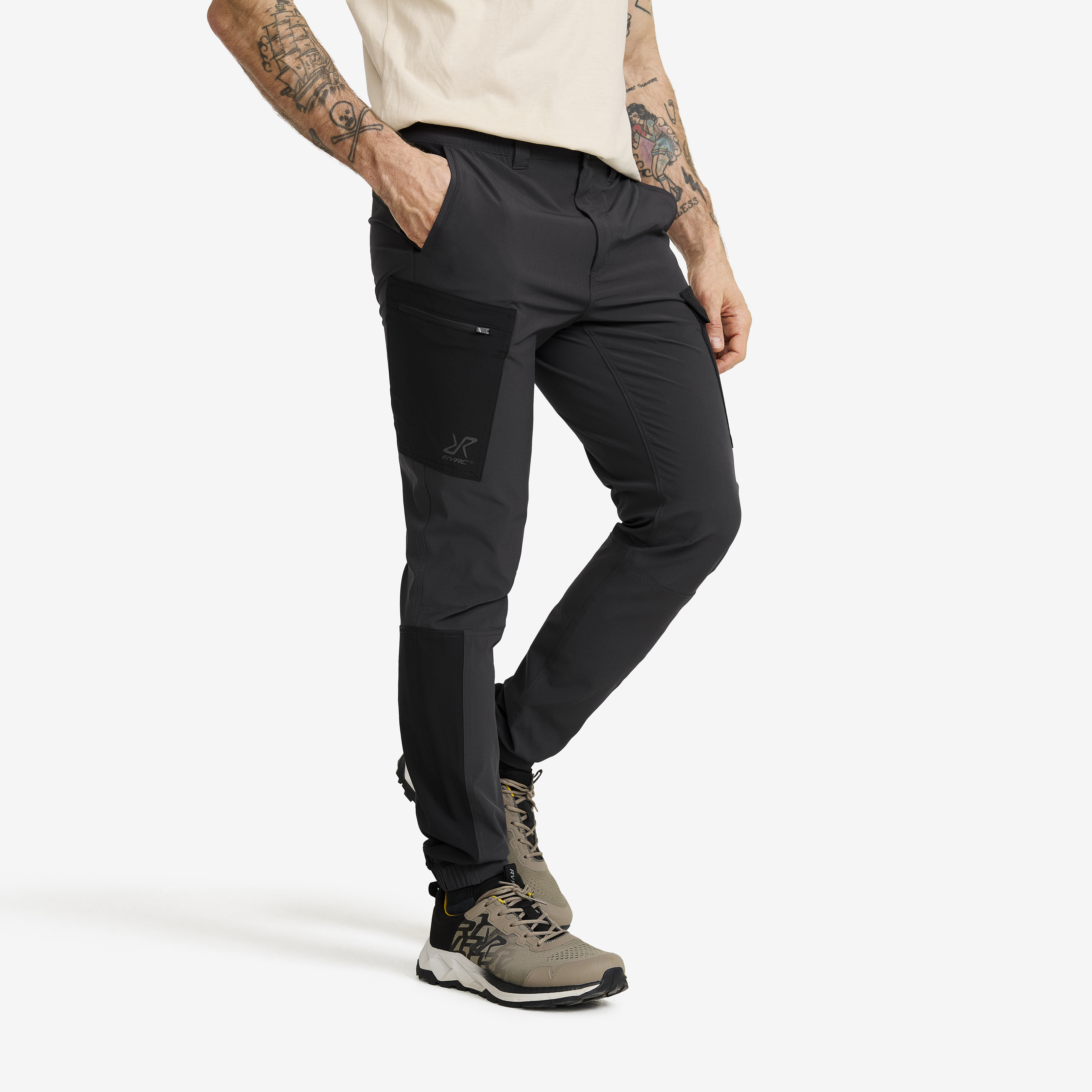 Verge Stretch Cargo Trousers Anthracite/Black Men