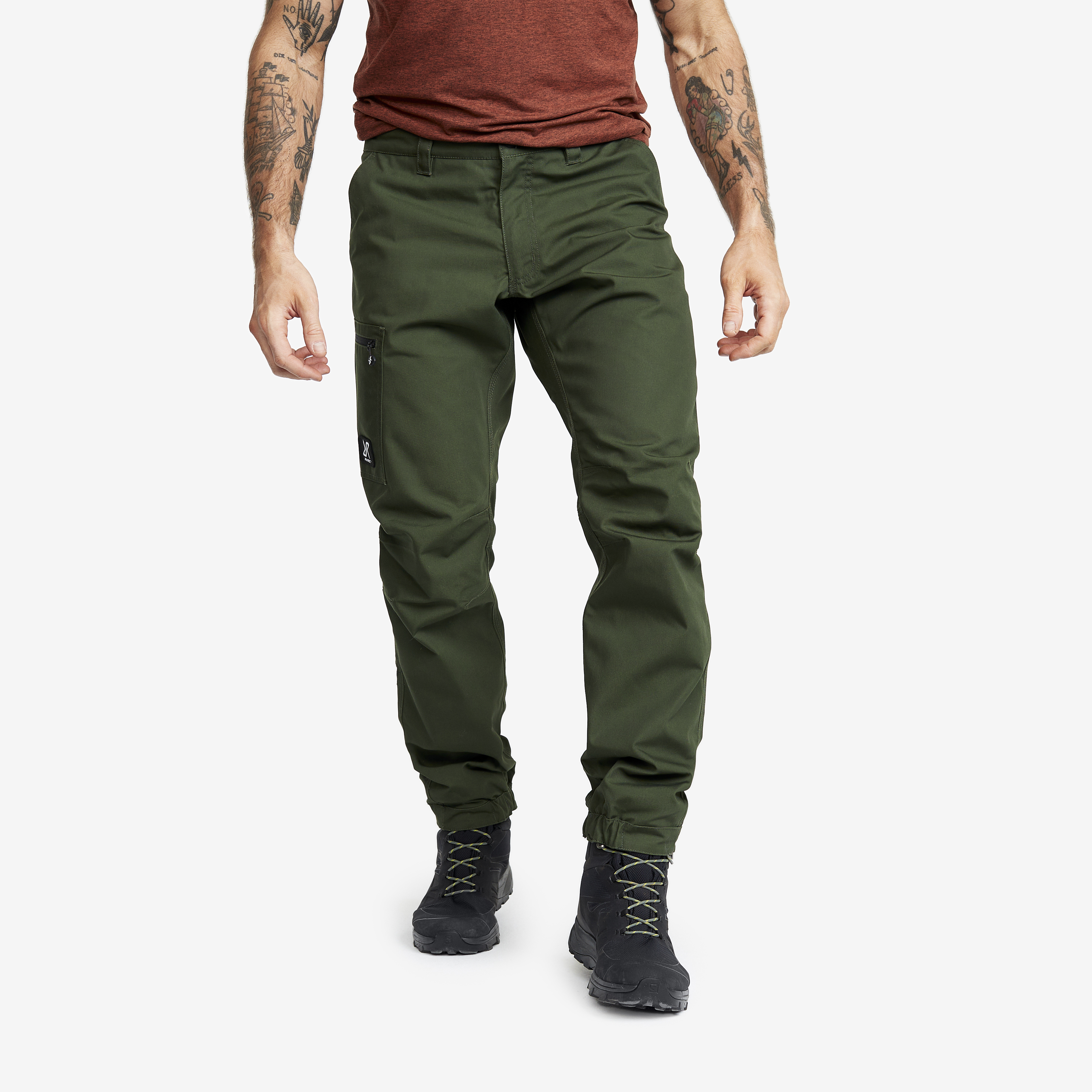 Outdoor Basic Pants Forest Green Uomo,