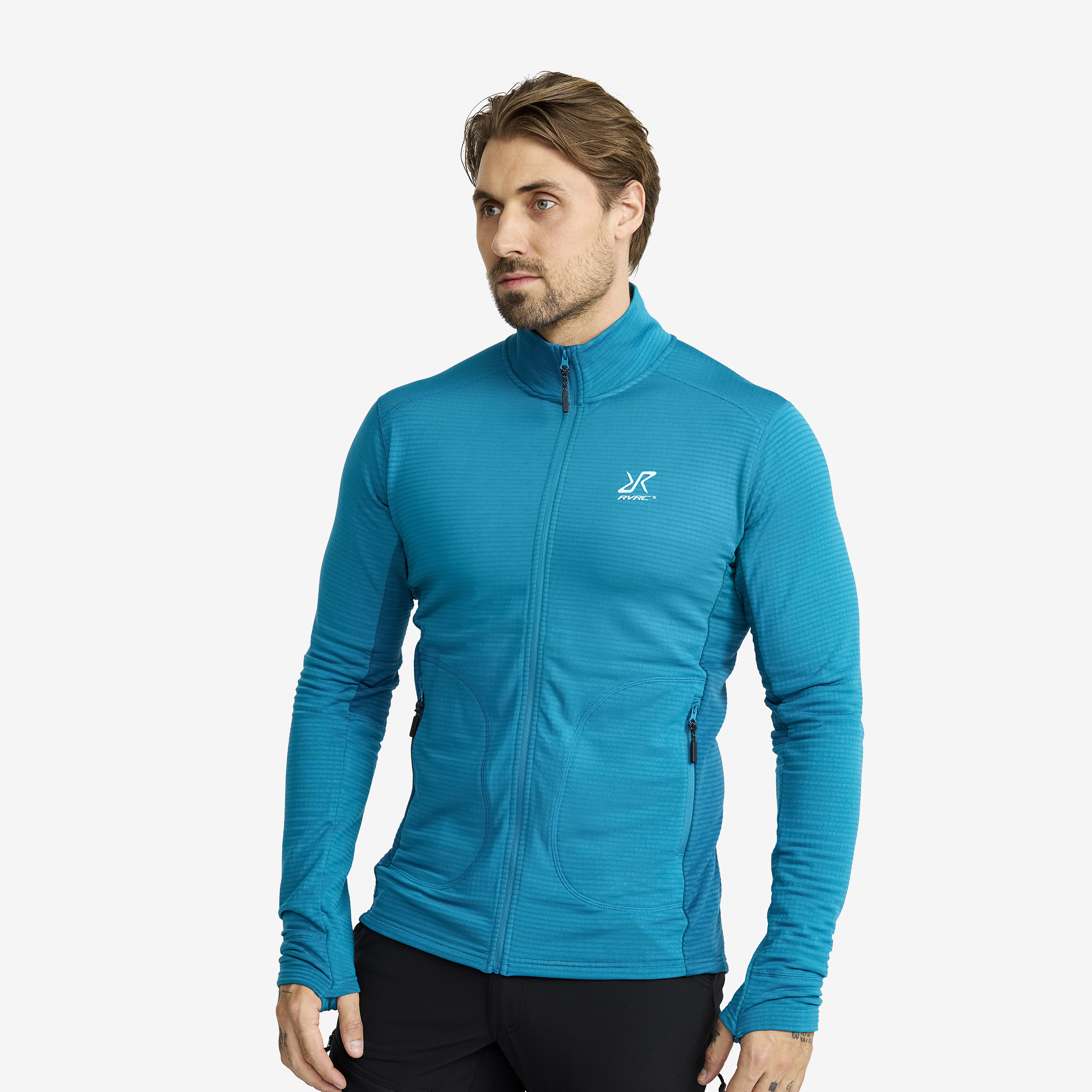 Waffle Full-zip Fleece Miehet Turkish Tile Koko:M – Miehet > Paidat > Fleece