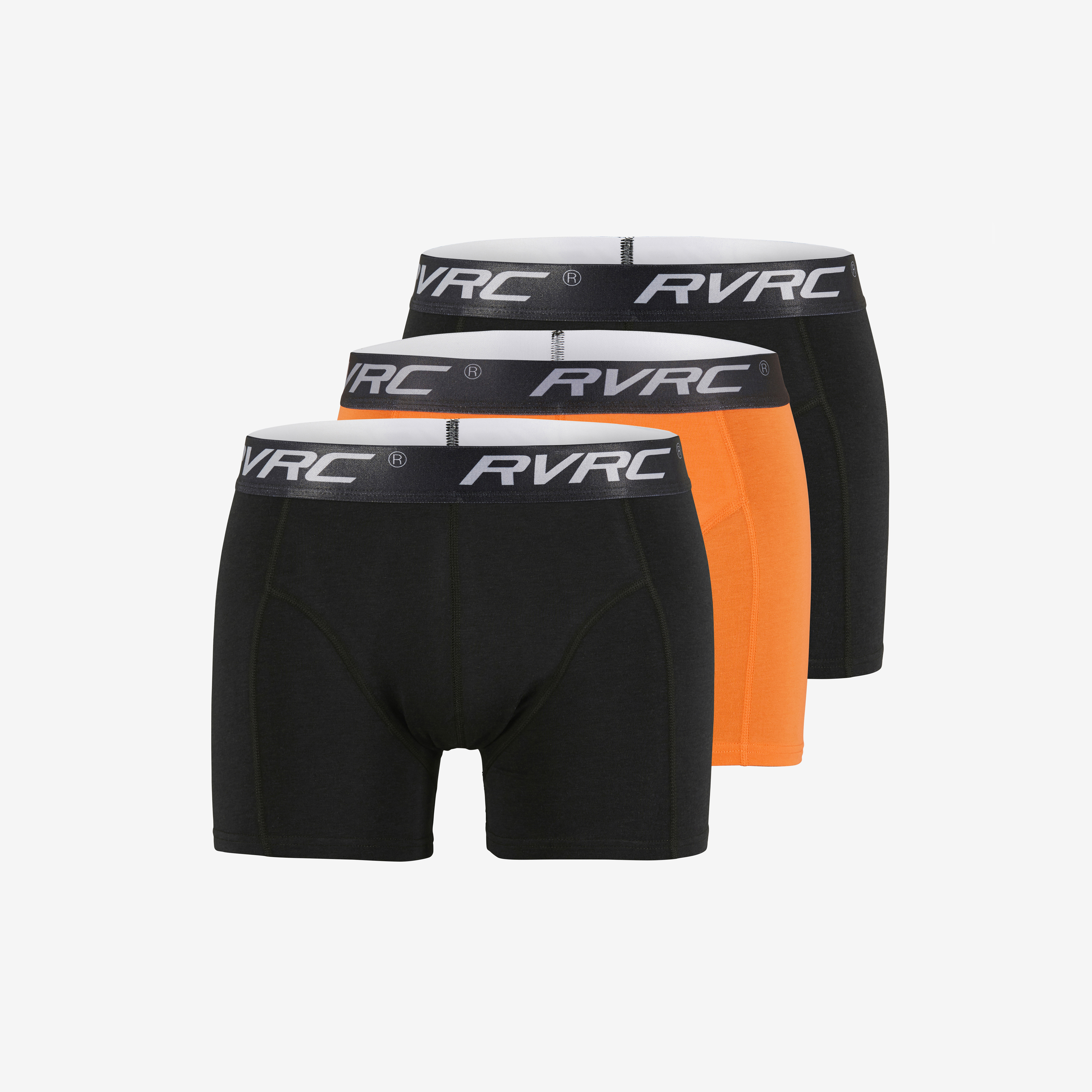 3-pack Bamboo Boxers Black/Orange Miehet,