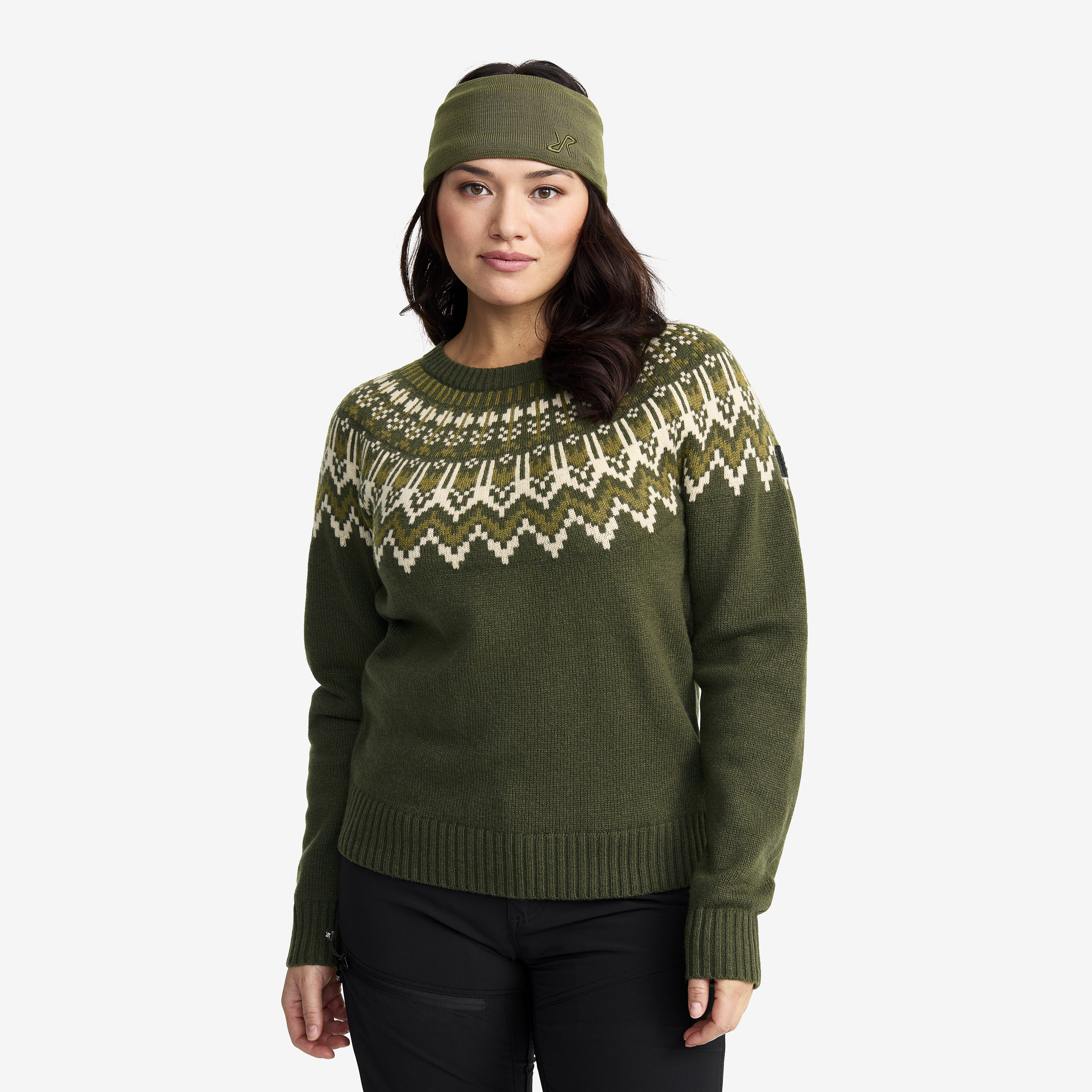 Heavy Knit Sweater  Forest Night Femme