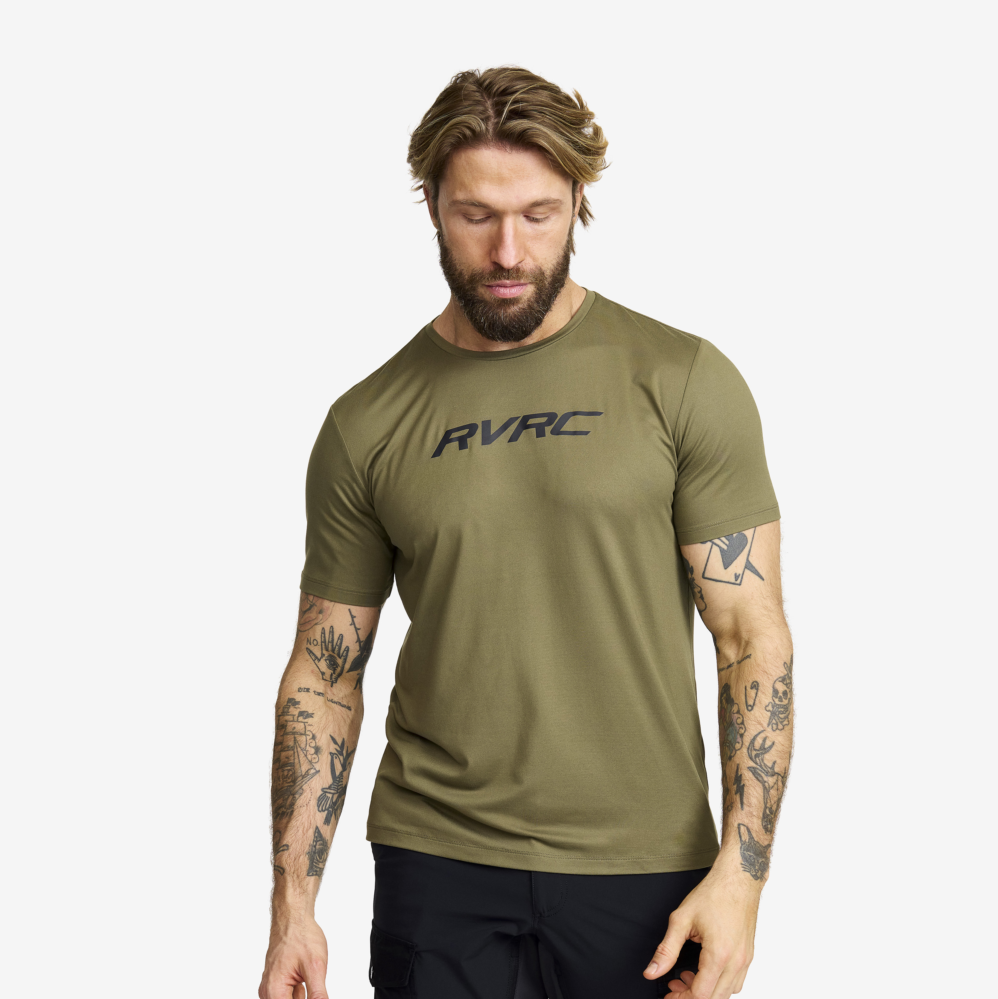 Mission Logo T-shirt Burnt Olive Herre,