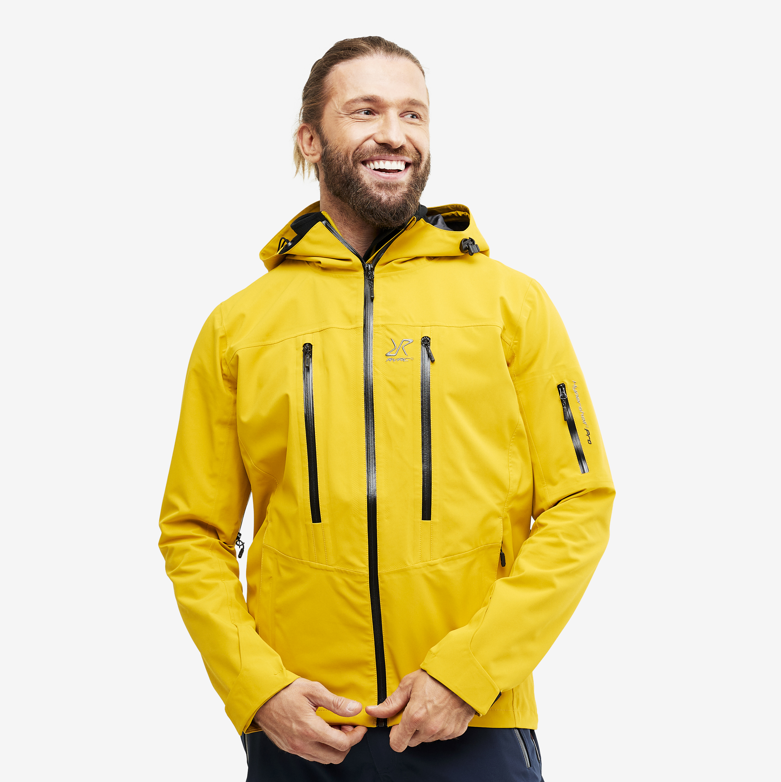 Whisper rain jacket for men in yellow