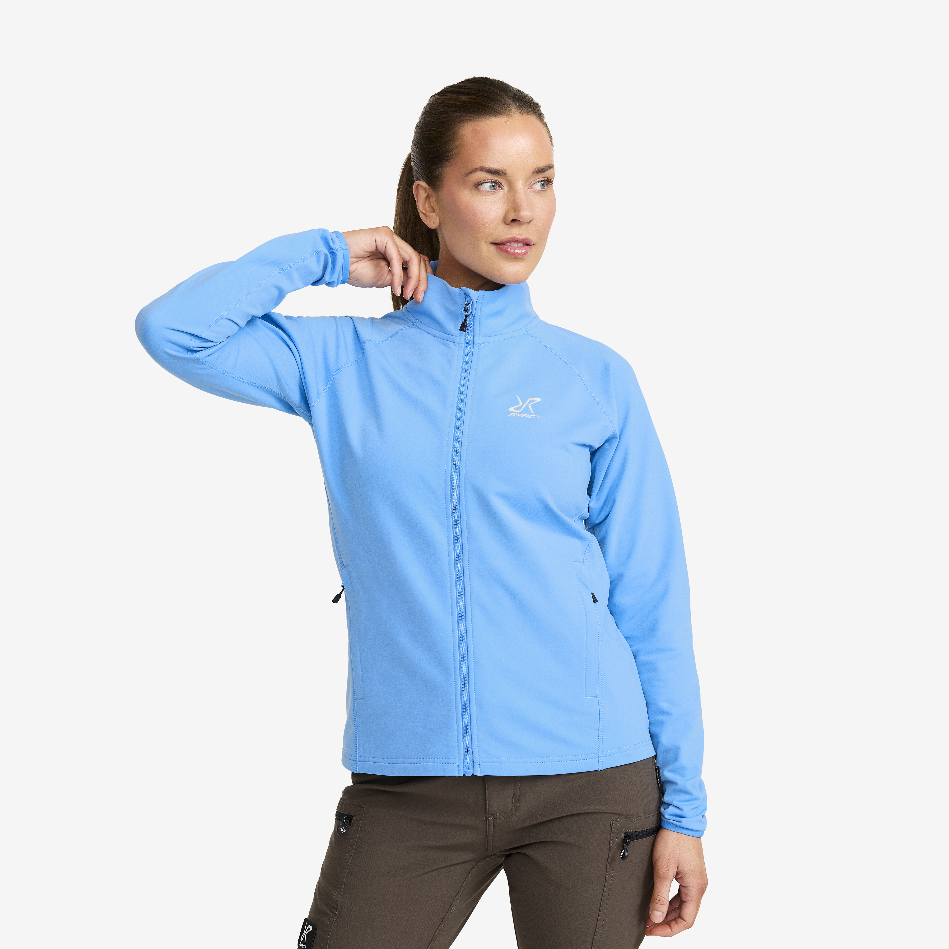 Evolution Light Stretch Fleece Azure Blue Mujeres,