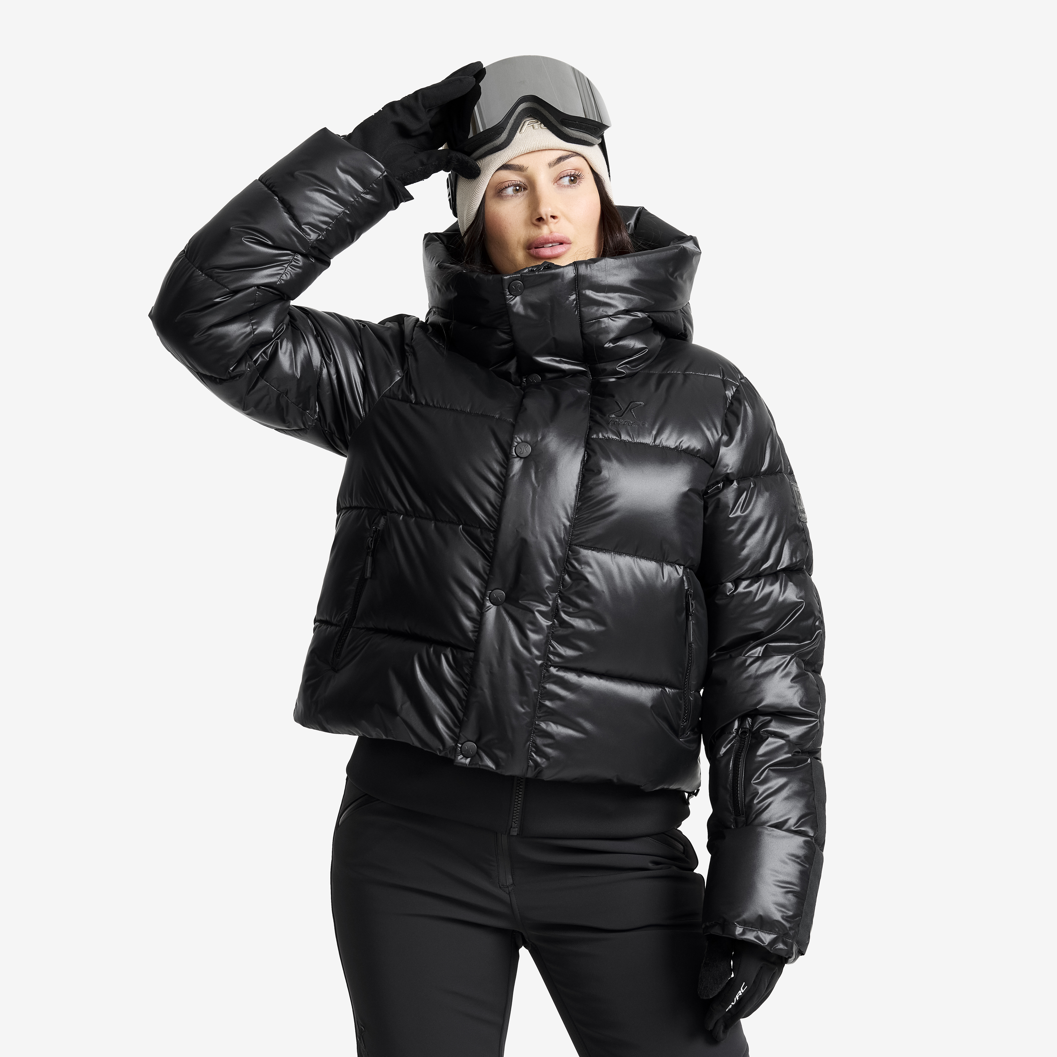 Raise Puffer Ski Jacket Black Dame, 