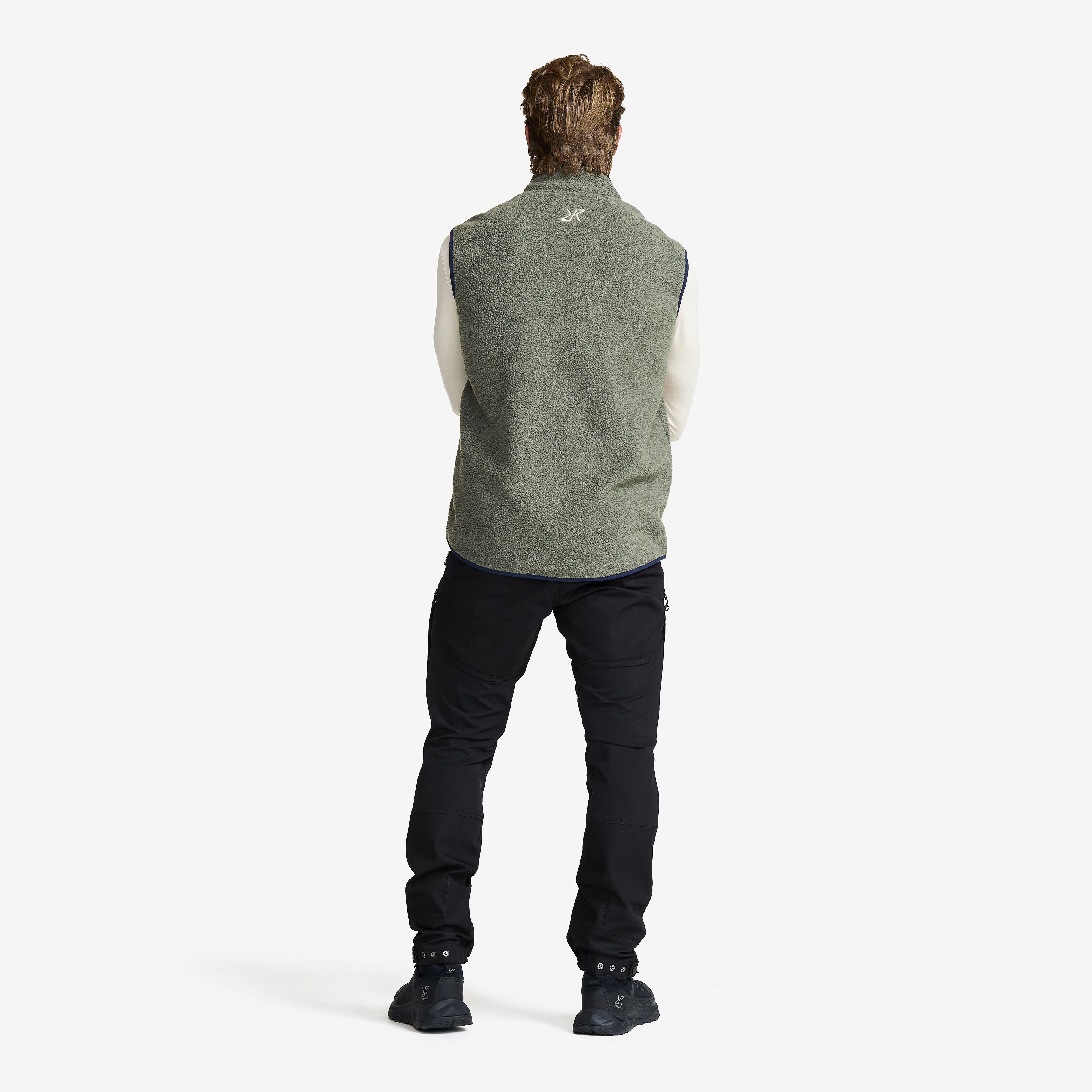 Canyon Full-zip Pile Fleece Vest Men Castor Gray/Navy | RevolutionRace