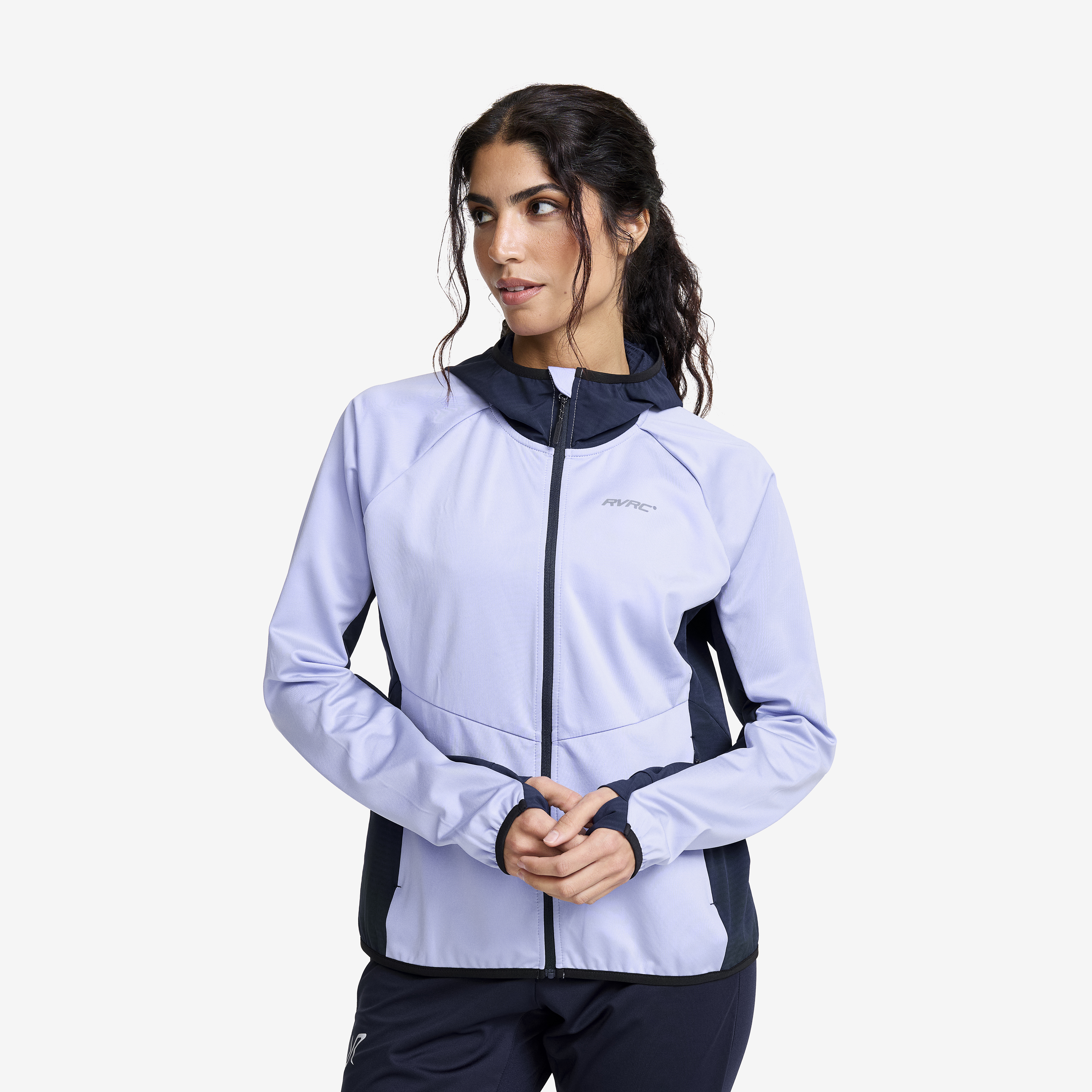 Pace Hooded Wind Jacket Dam Bright Lavender/Navy, :XL