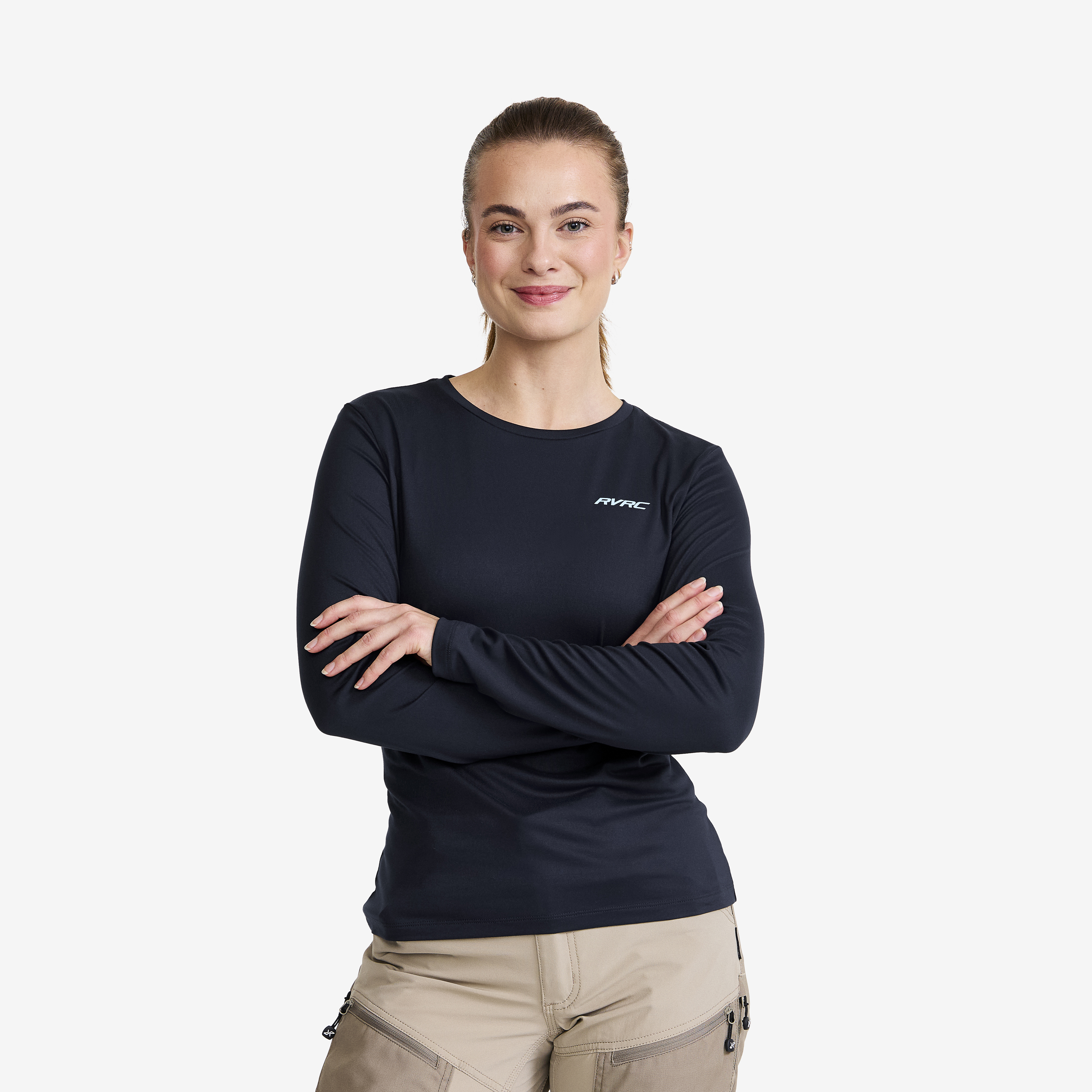 Mission Long-sleeved T-shirt Navy/Alaskan Blue Naistele,