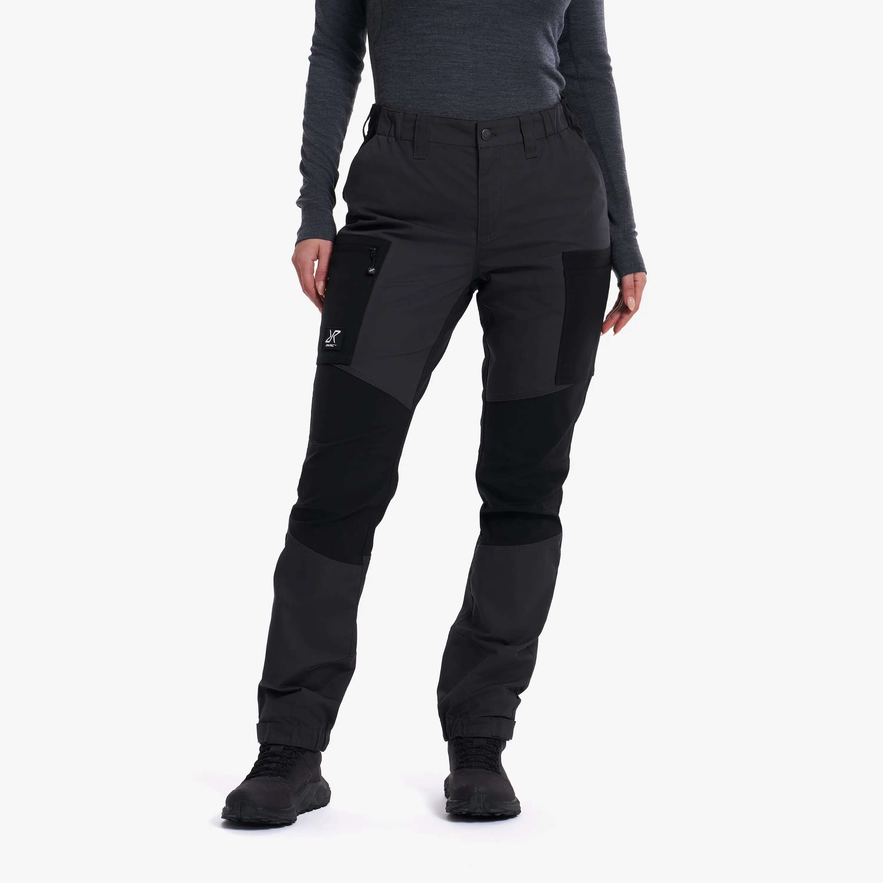 Nordwand Curved Stretch High-waist Pants Anthracite/Black Dame,