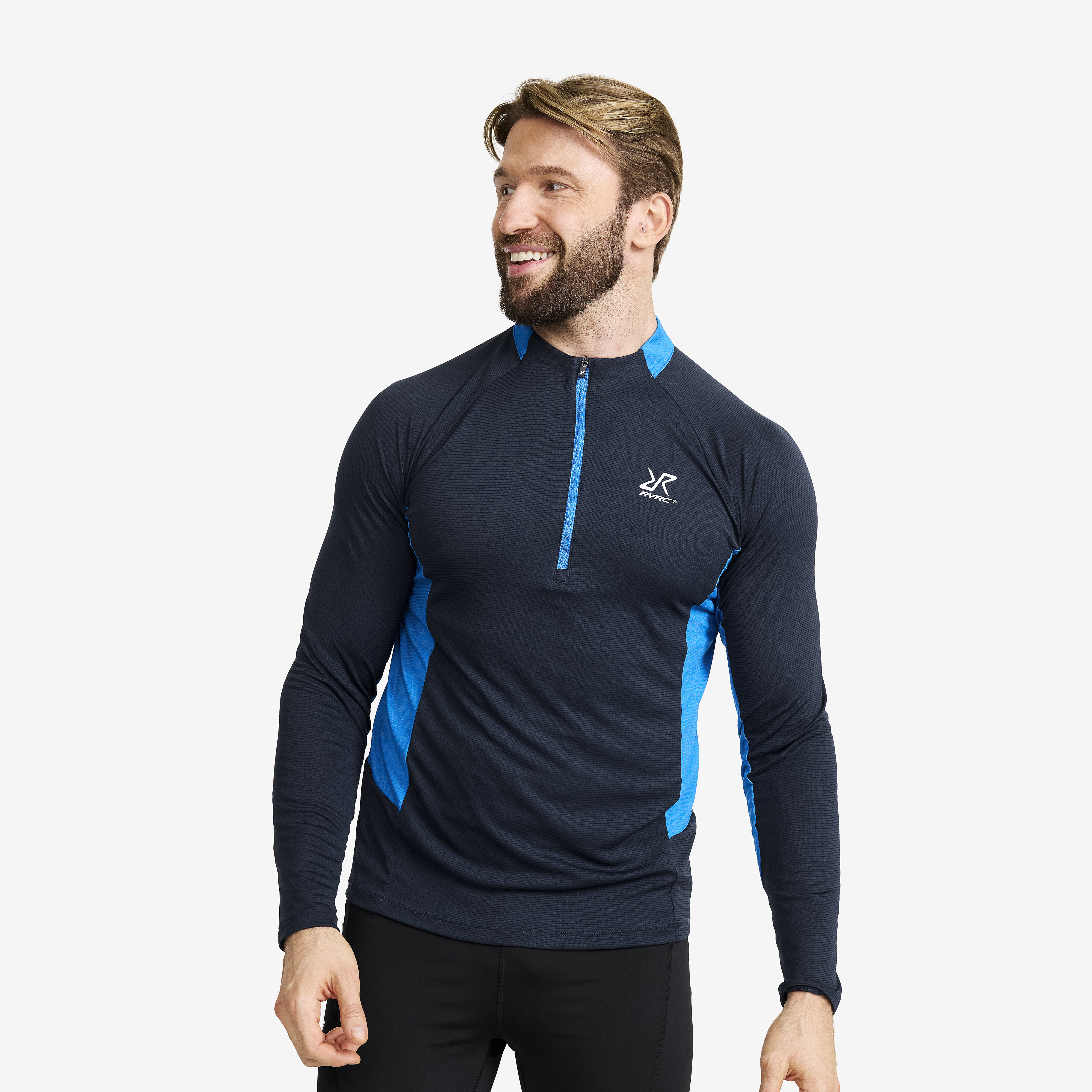 Force Light Half-zip Top Herr Navy/Imperial Blue, :L