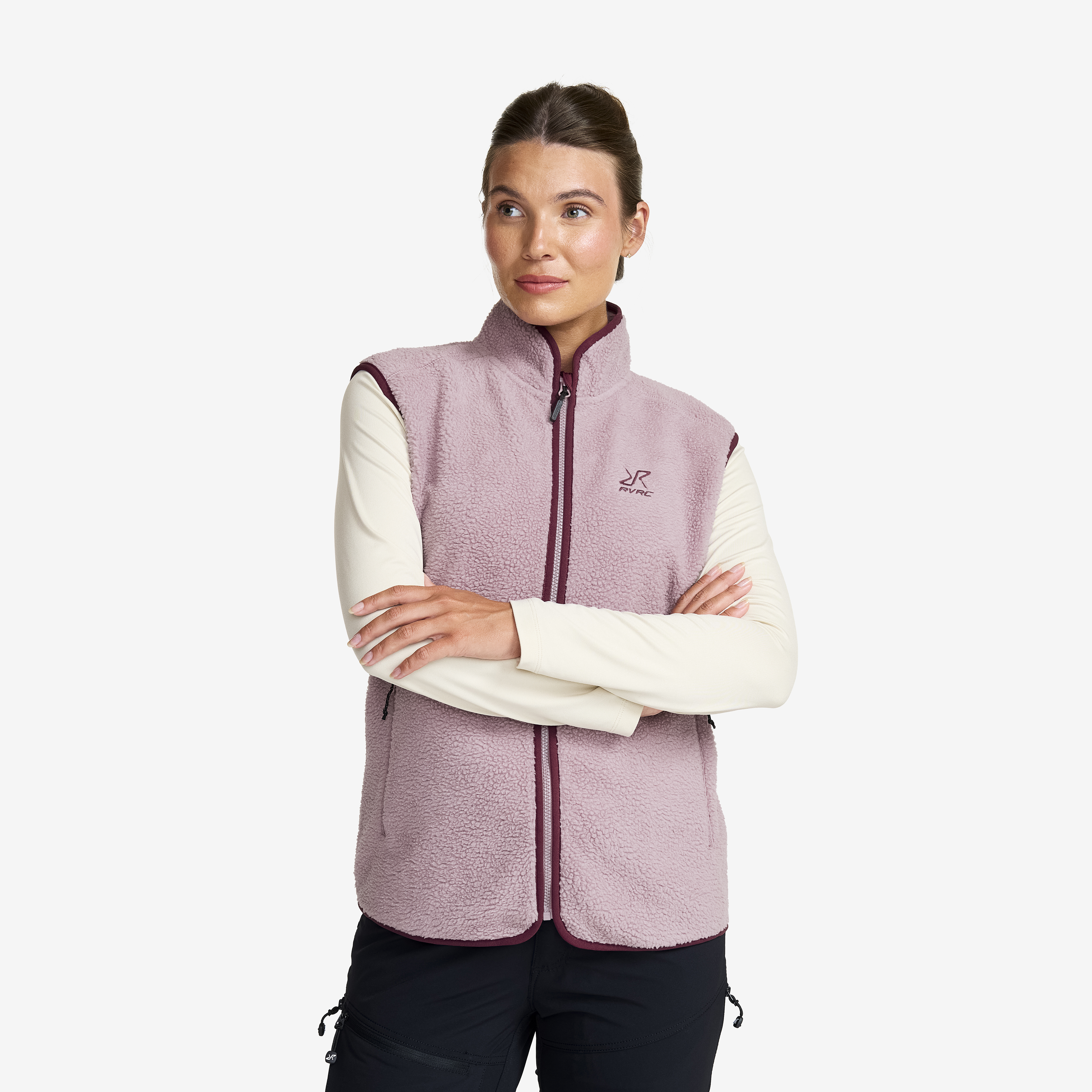 Canyon Full-zip Pile Fleece Vest Dusty Mauve Naiset,