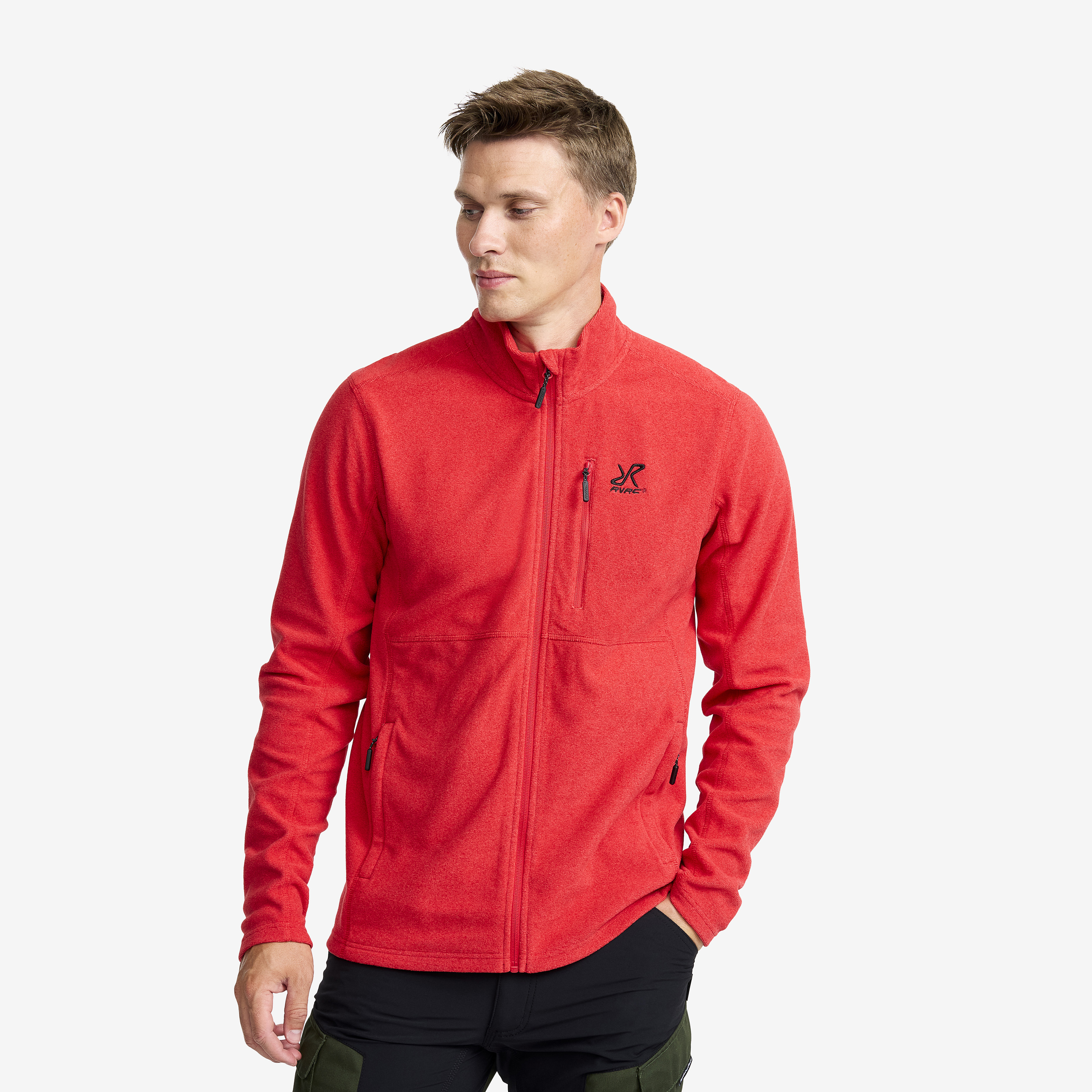 Essential Full-zip Fleece Herre Salsa