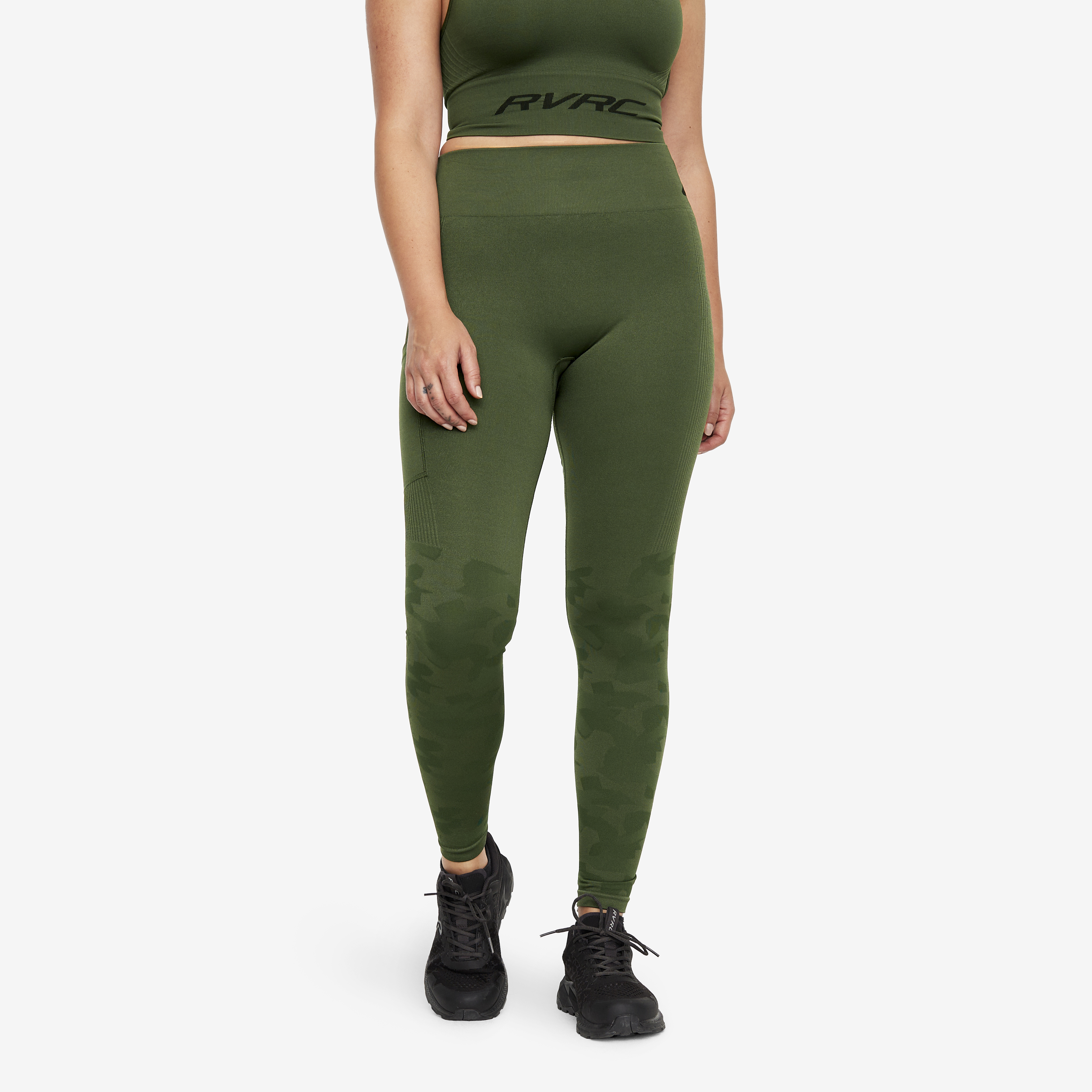 Descent Seamless Tights Green Mujeres