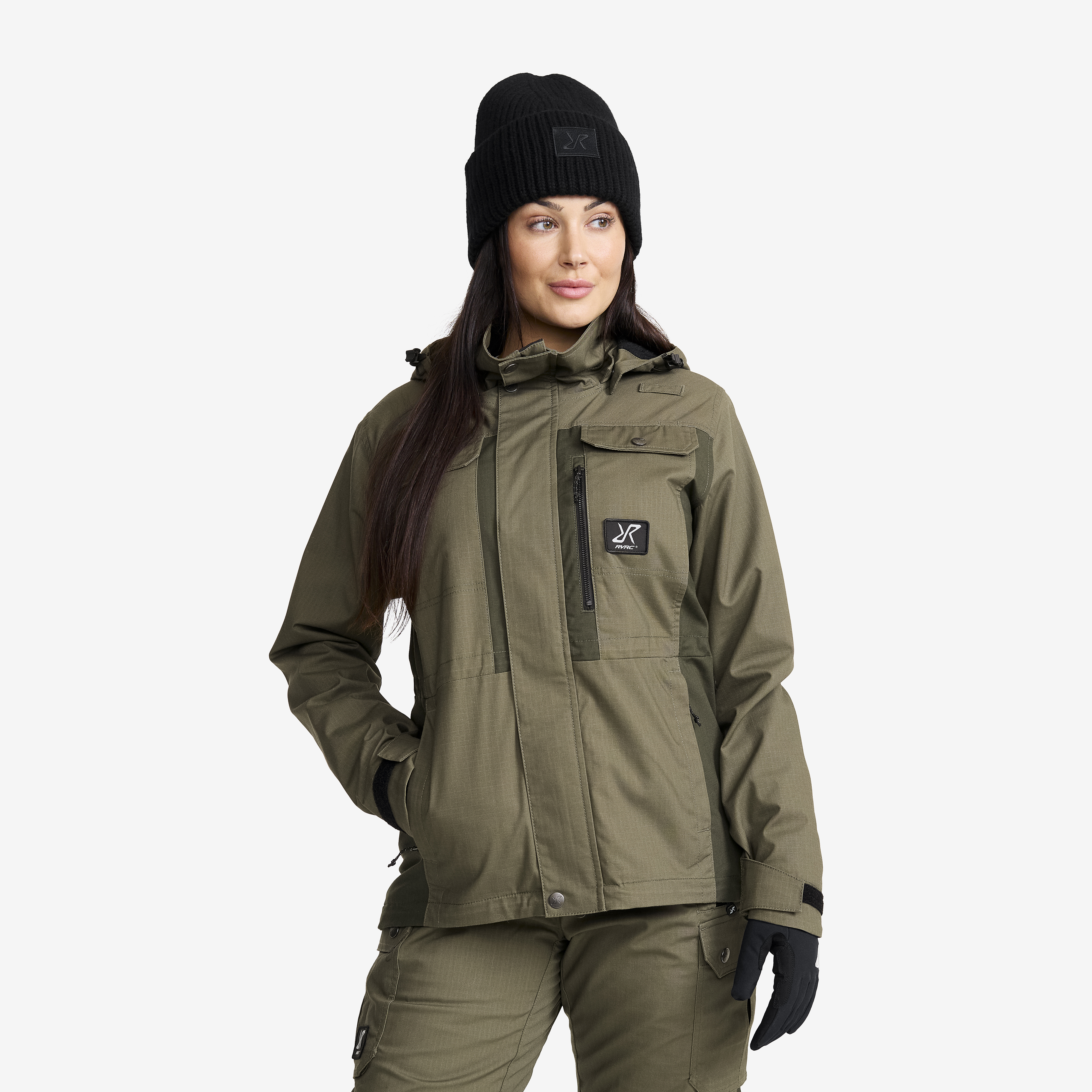 Field Pro Warm Outdoor Jacket Grape Leaf/Forest Night Damen,