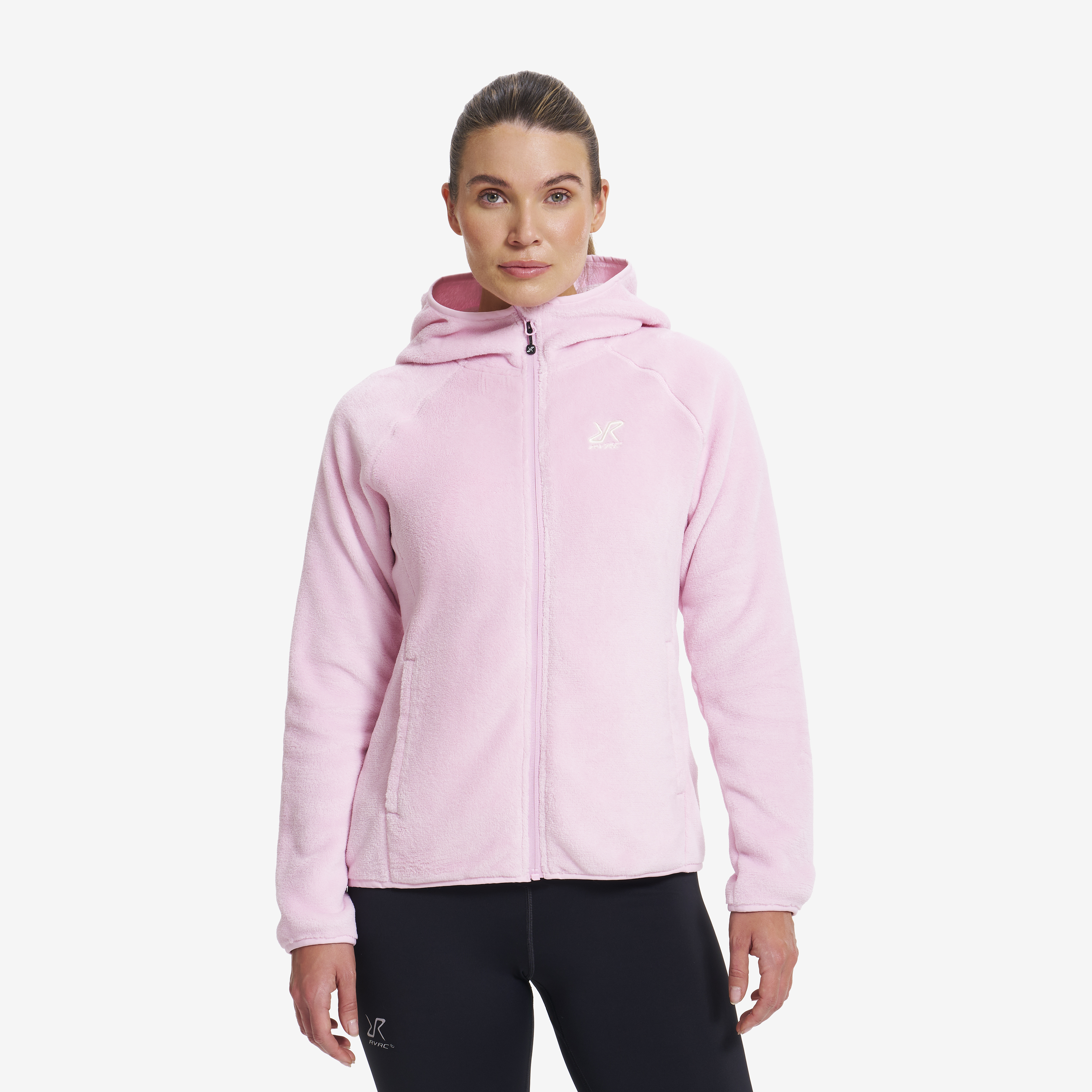 Fog Fluffy Hooded Fleece Pink Mist Women, 