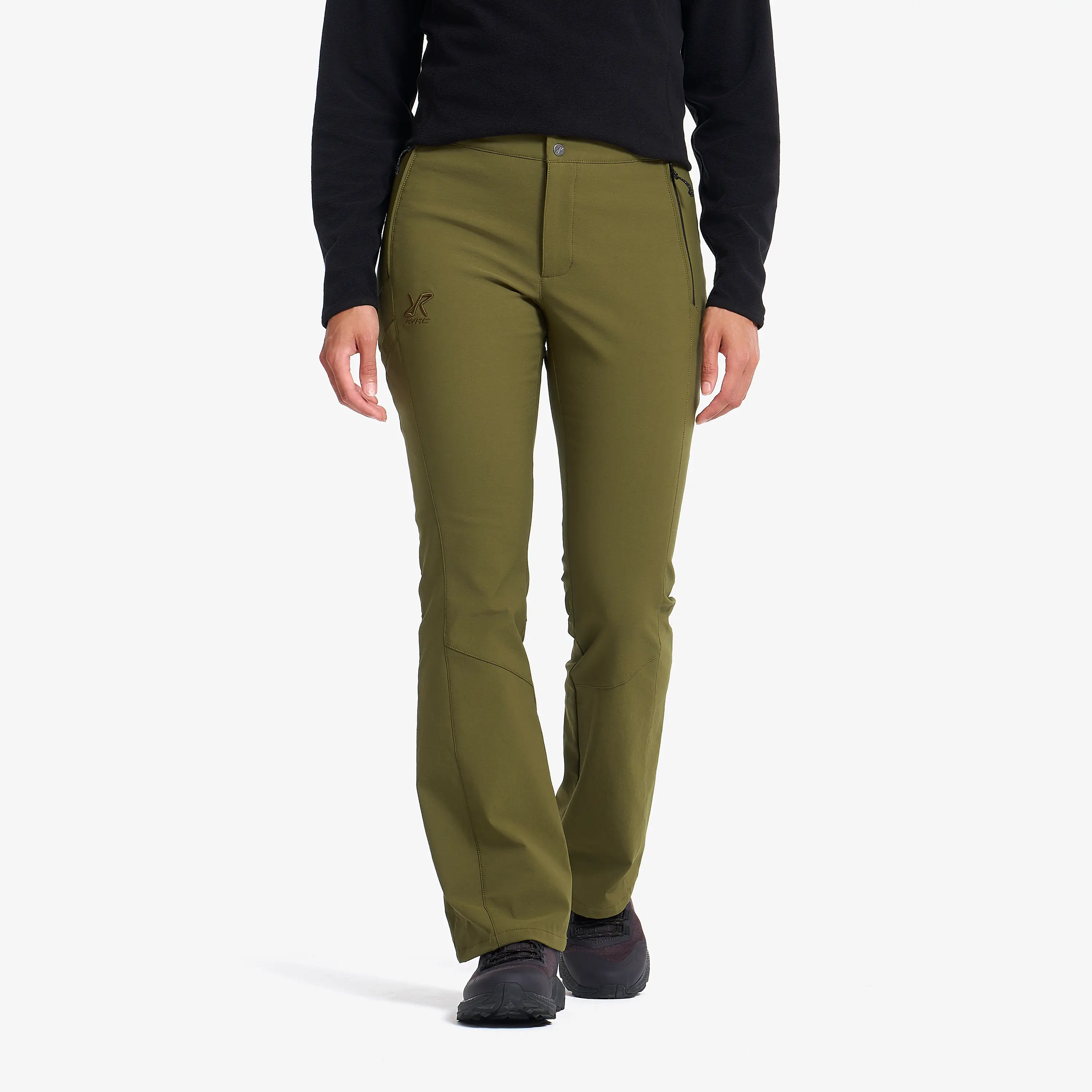 Fjord Warm Stretch Pants Dark Olive Mujeres, 