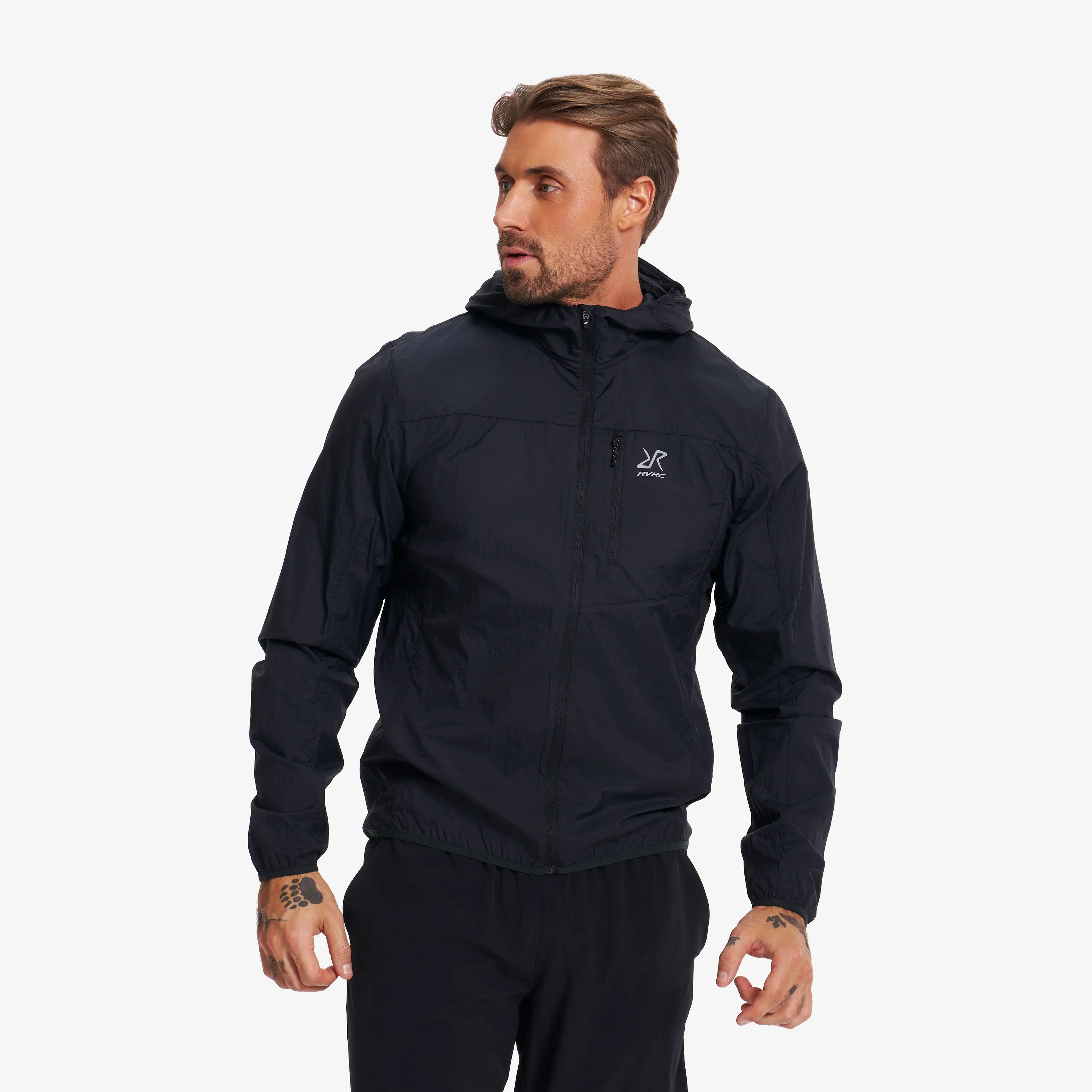 Speed Hooded Windbreaker Herre Black, Størrelse:2XL - Jakker > Windbreakers