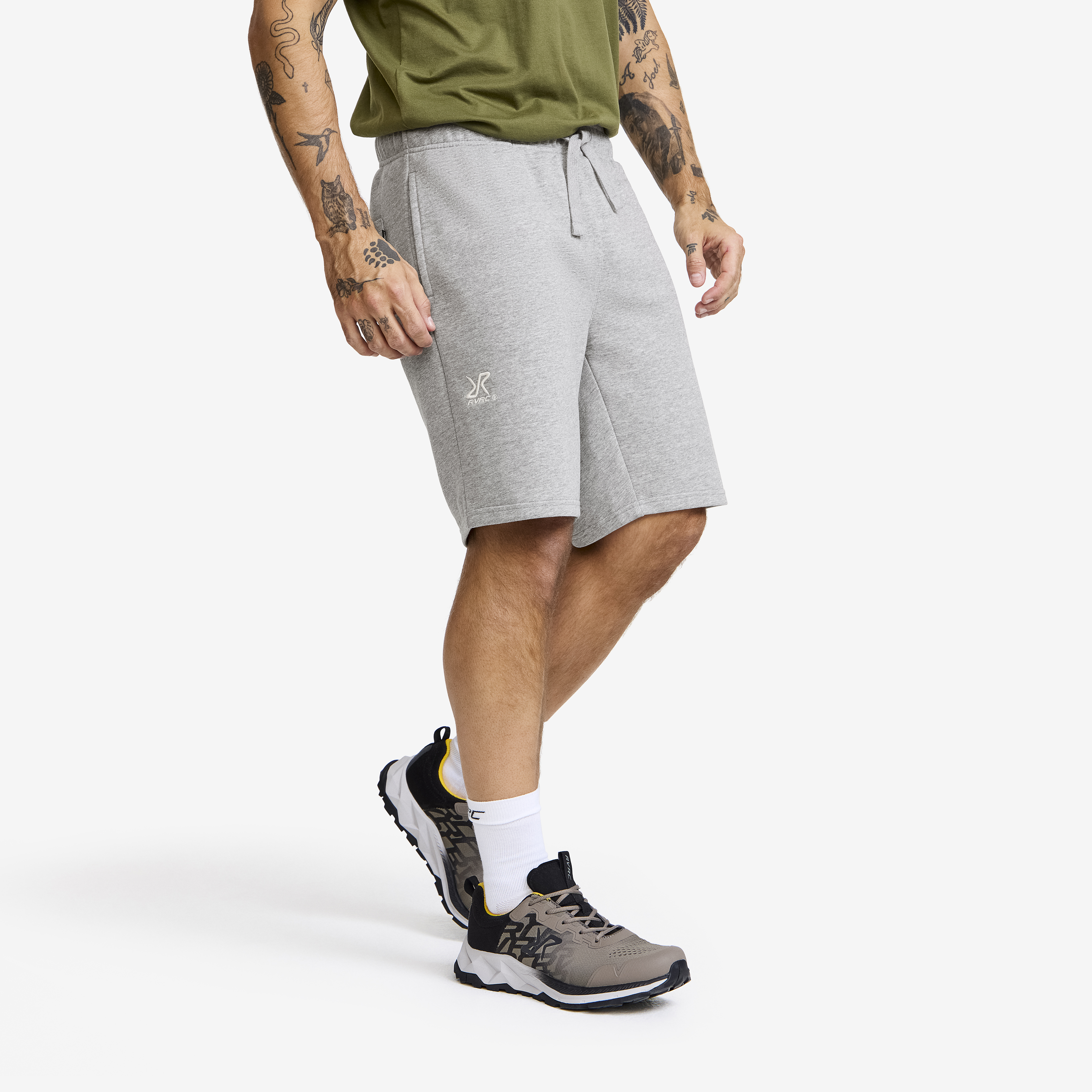 RVRC Sweat Shorts Grey Melange Męskie,