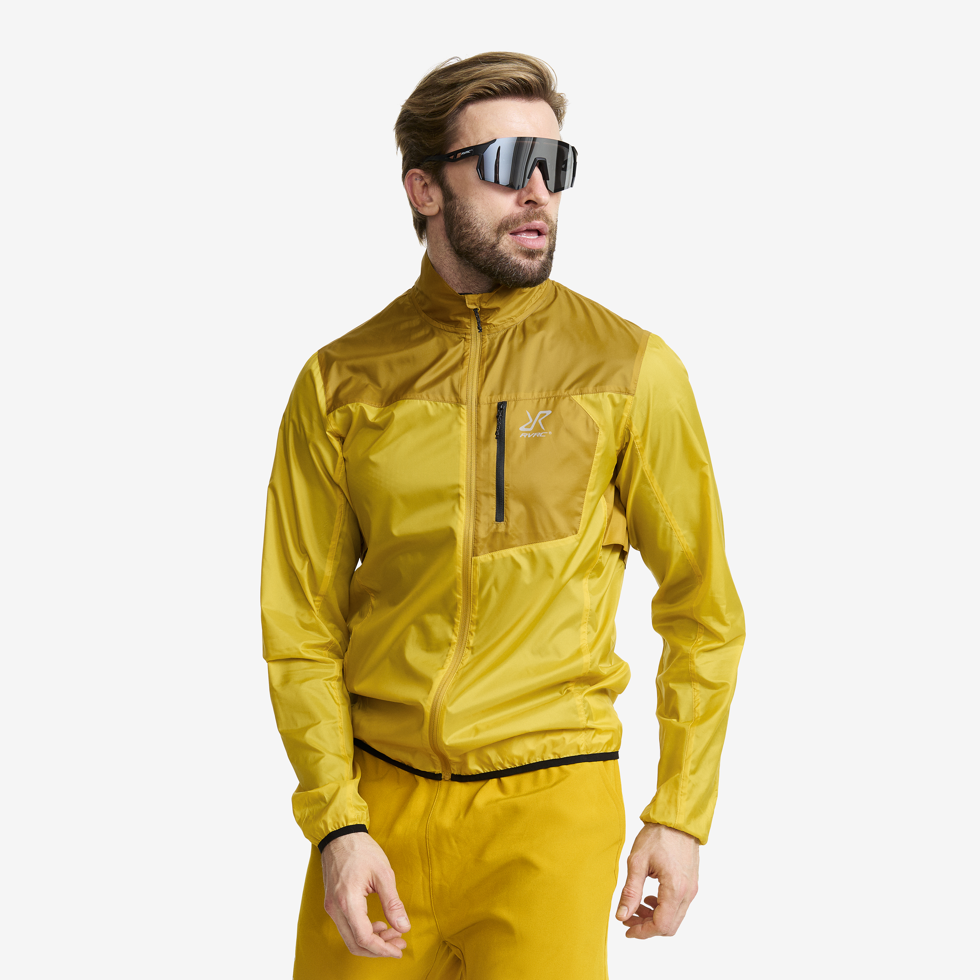 Unit Light Windbreaker Herr Mango Mint/Golden Palm, :XS