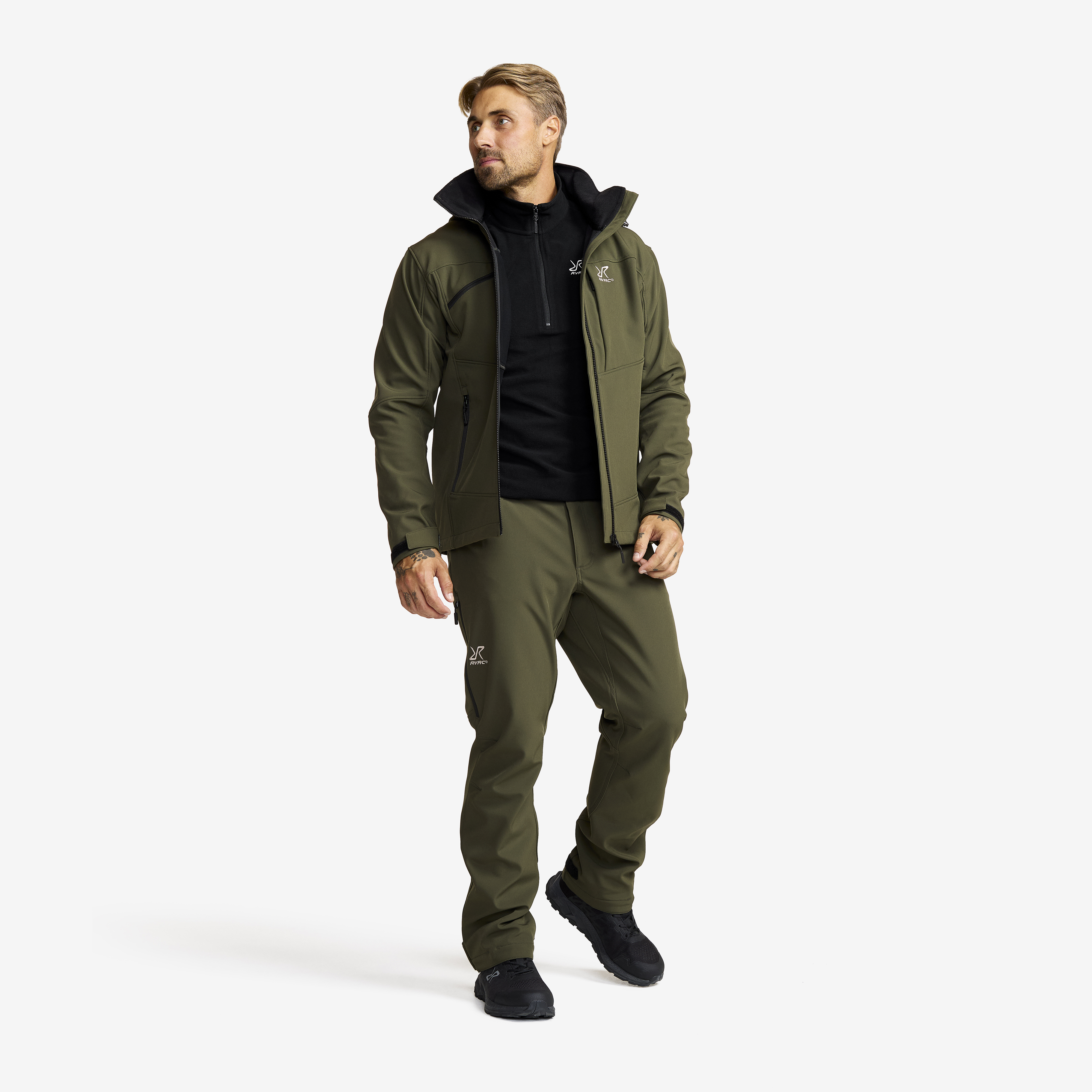 Hiball Essential Softshell Pants Men Forest Night | RevolutionRace