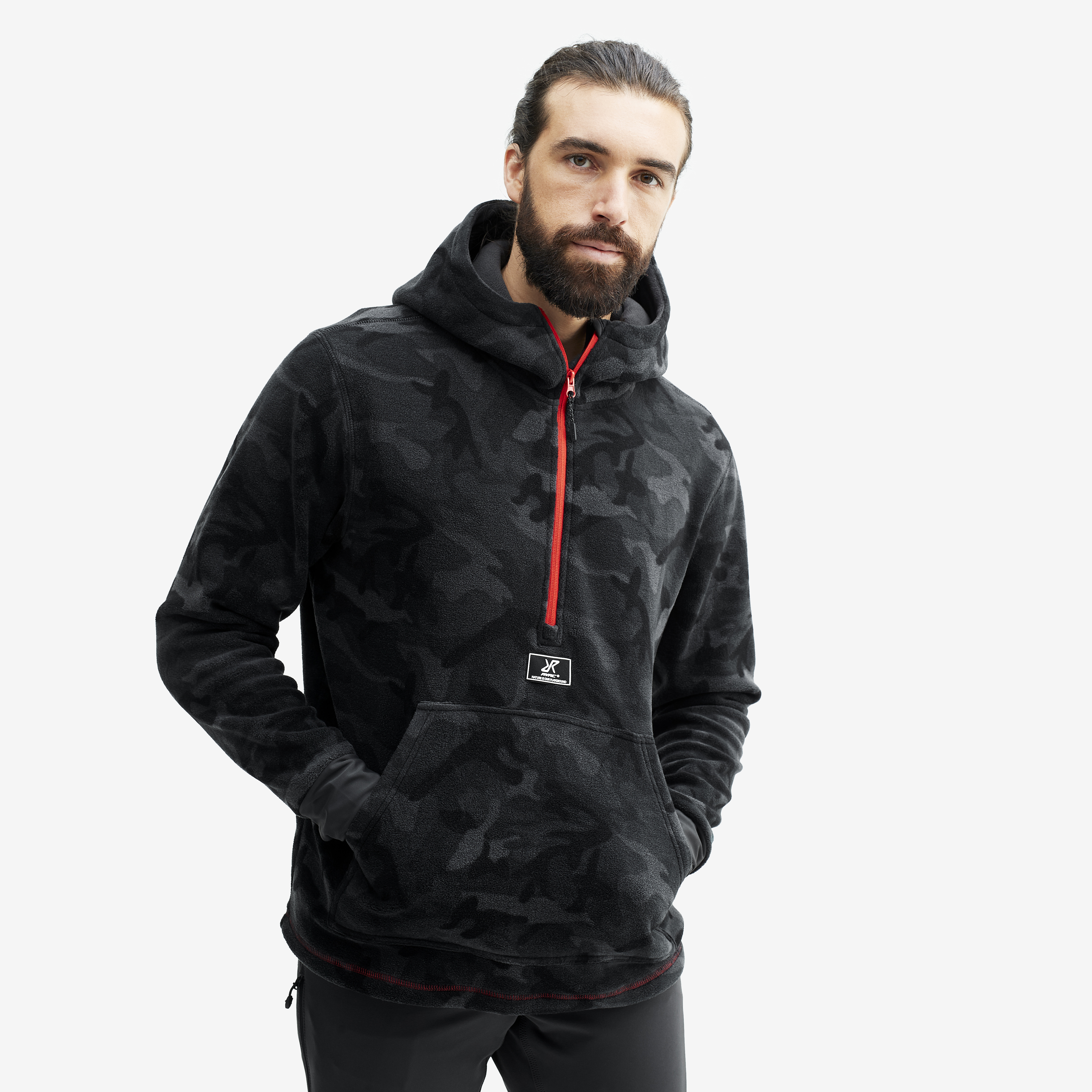 Fuzzball Hoodie Men Dark Camo RevolutionRace