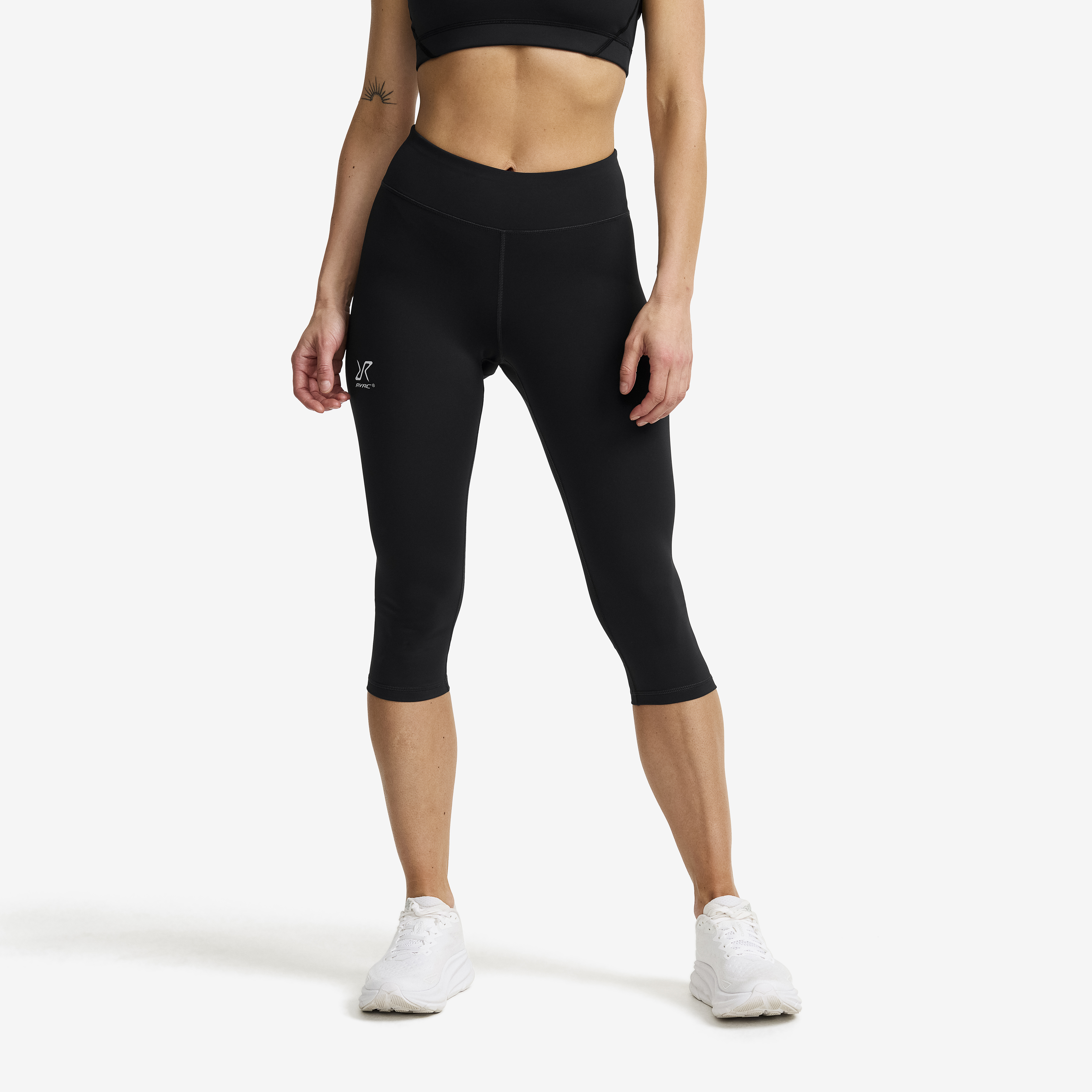 Flow High-waisted Capri Leggings Black Damen, 