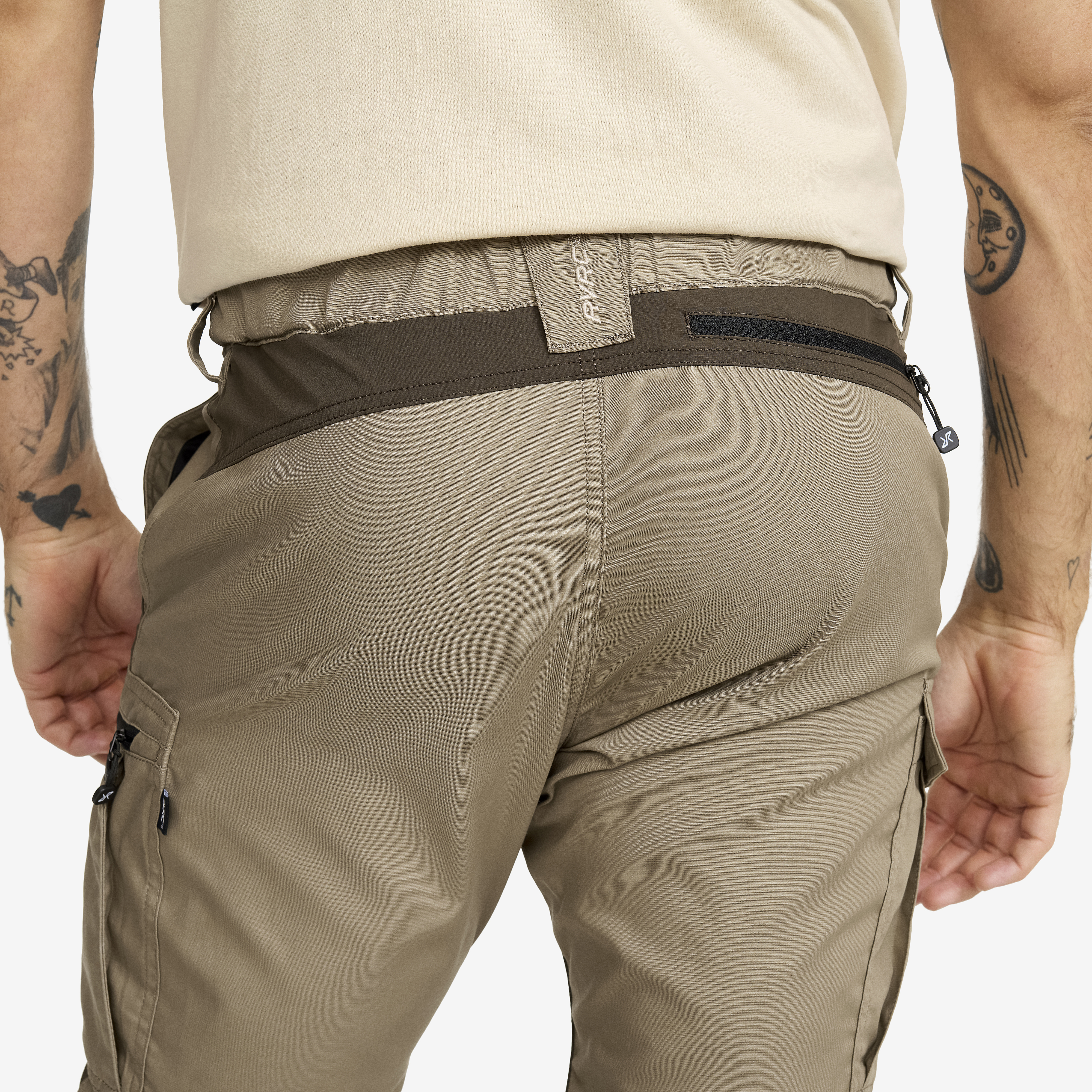 Rambler Lightweight Zip-off Pants Men Mud/Brindle | RevolutionRace