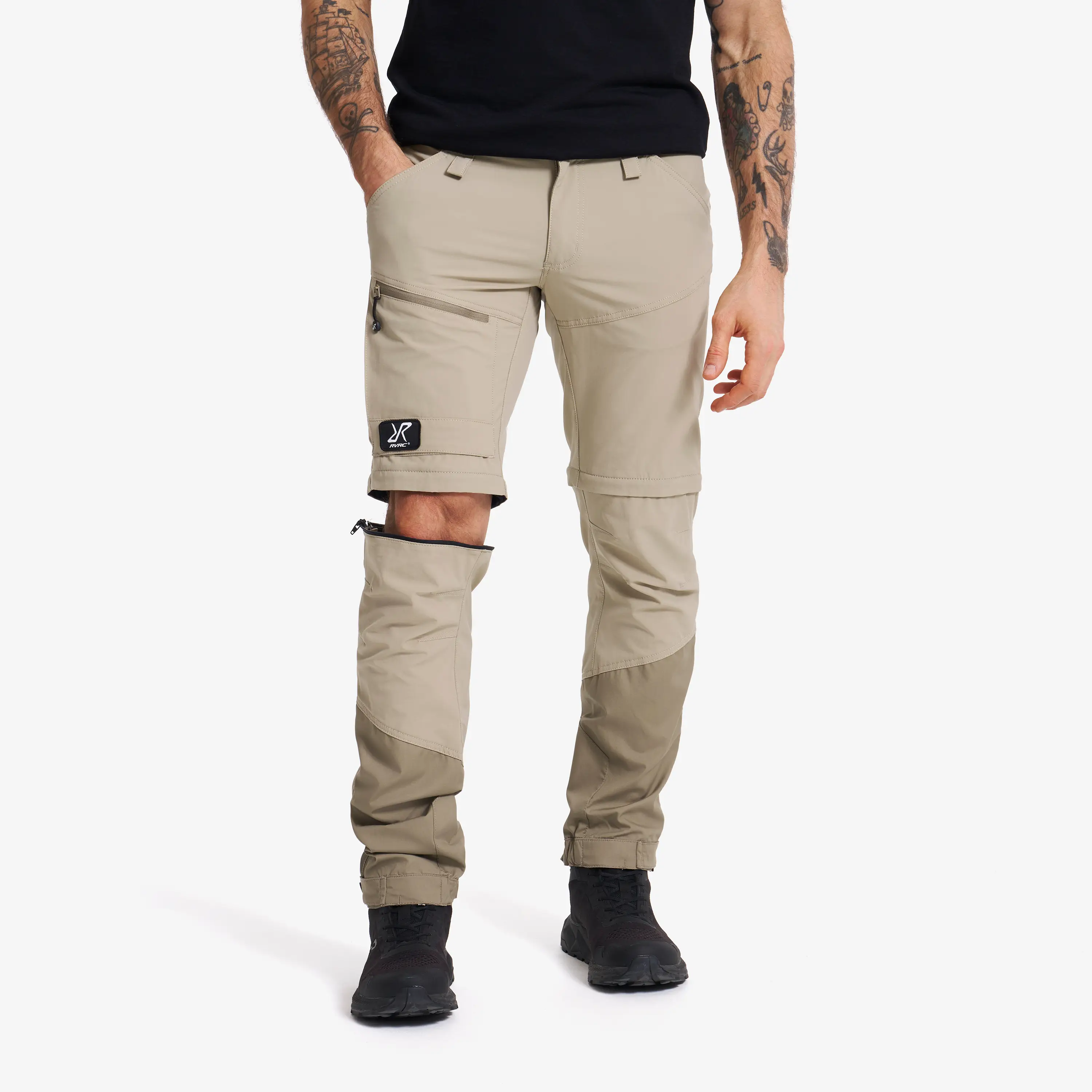 RVRC GP Pro Stretch Zip-off Trousers Aluminium/Brindle Men,