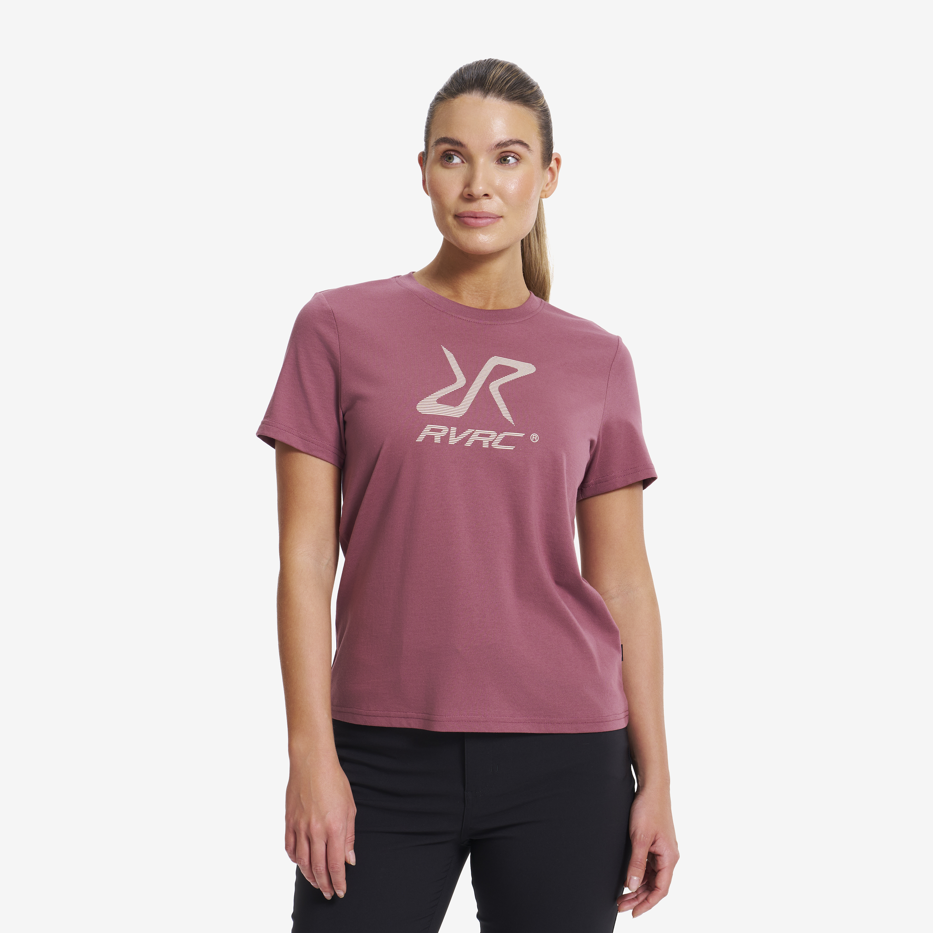 Easy Graphic Logo T-shirt Dame Vintage Rose
