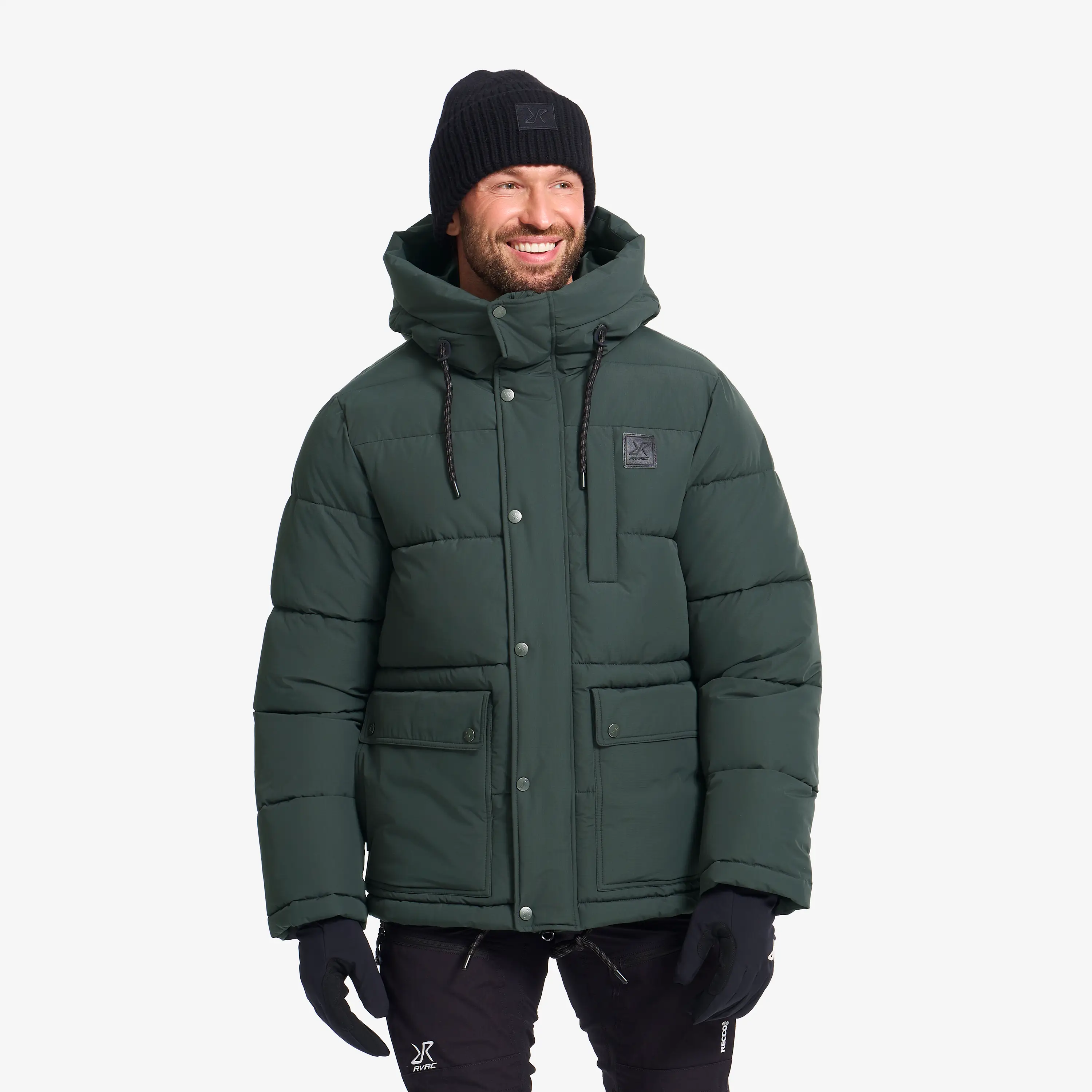 Ember Puffer Jacket Stone Green Herre,