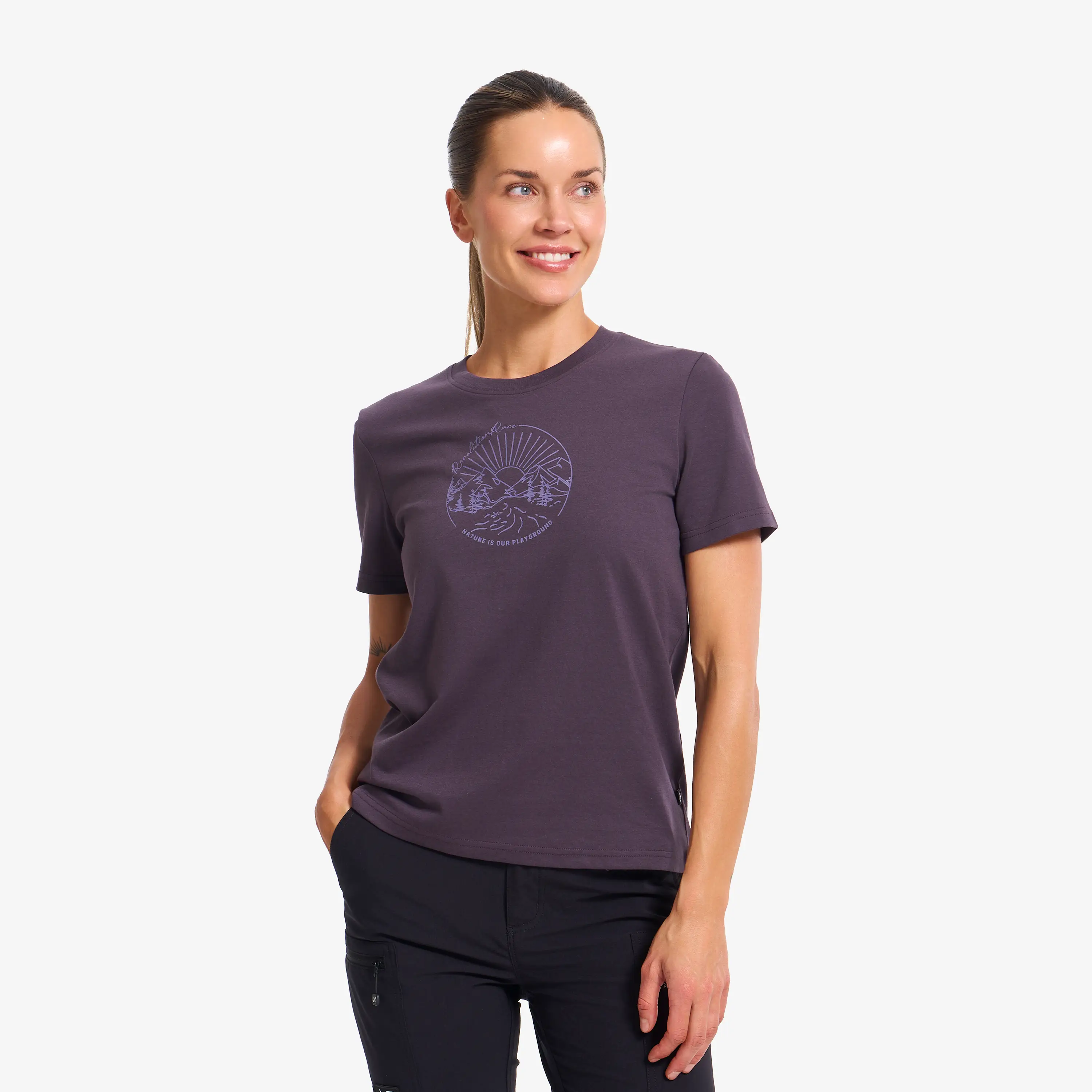 Easy Graphic T-shirt Nightshade Dames, 