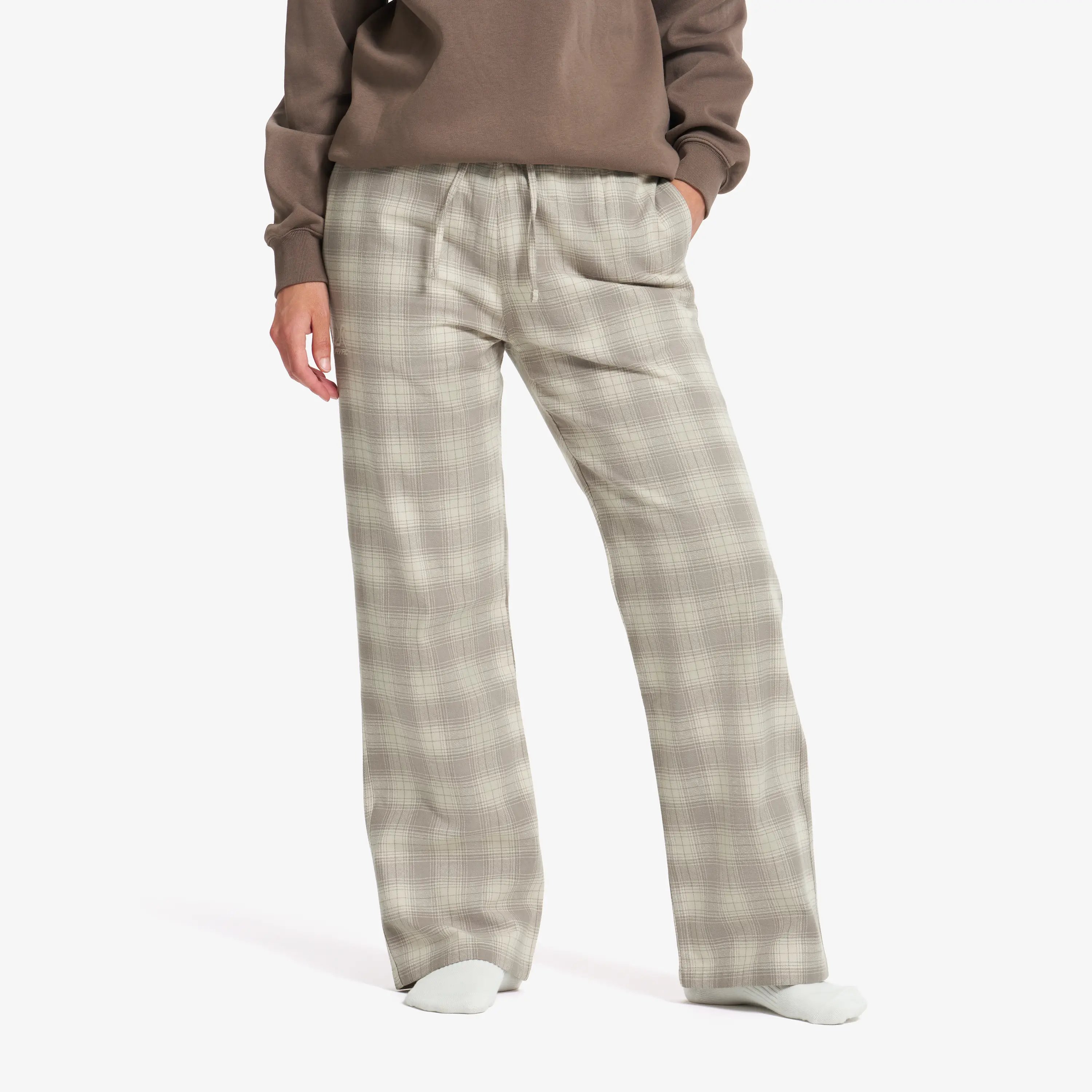 Lodge Flannel Pants Morel/Oatmeal Donna, 