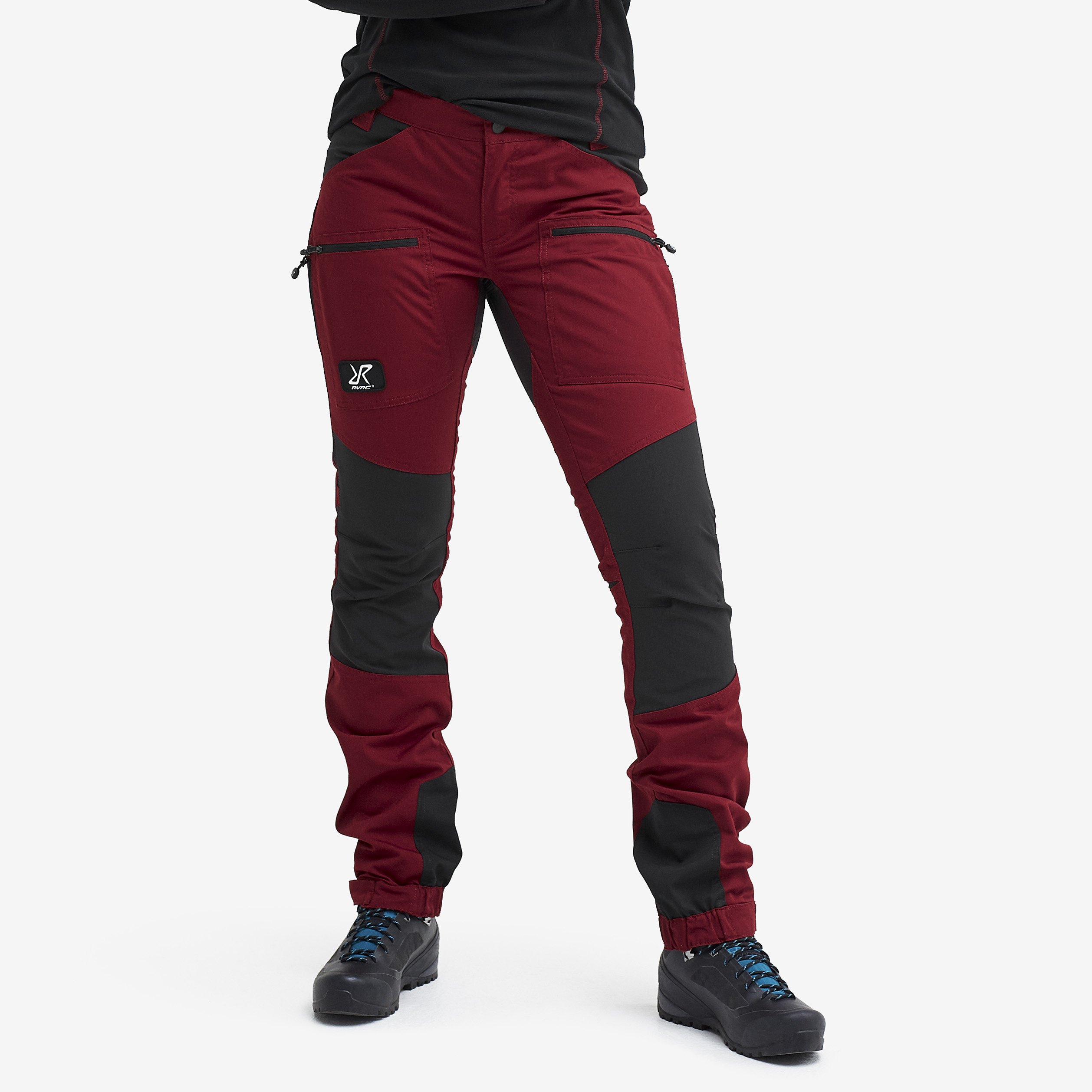 Nordwand Pro hiking pants for women in red