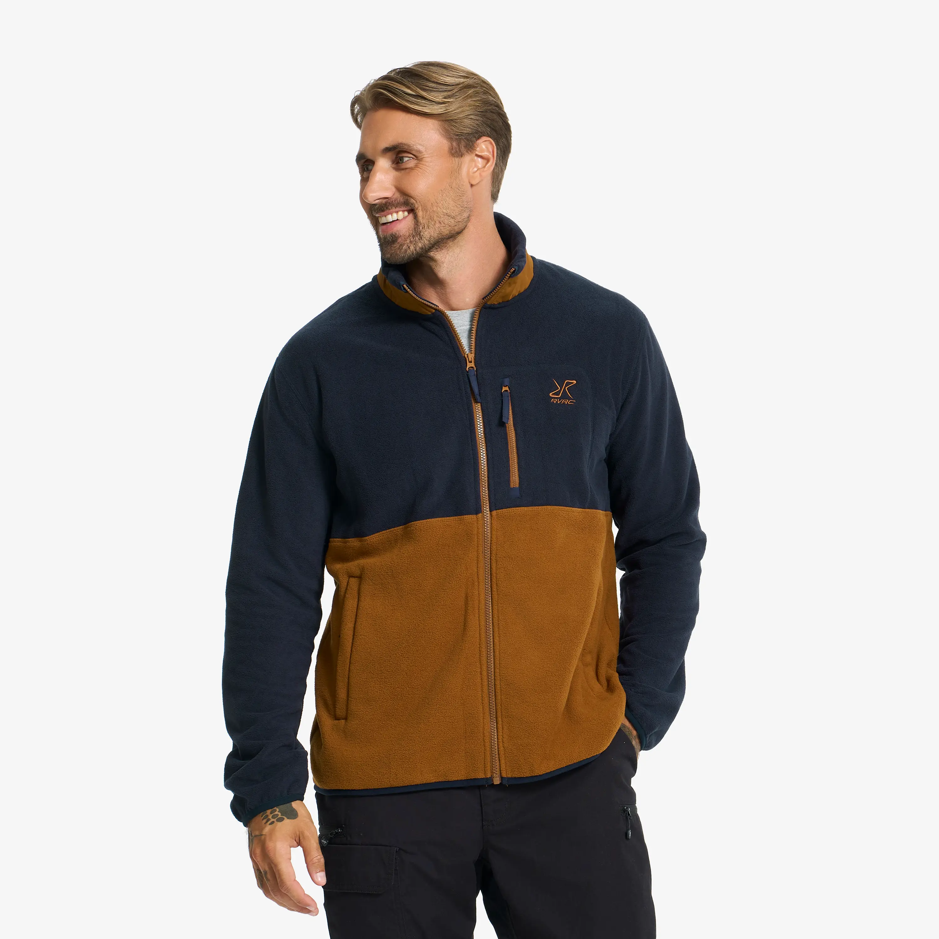 Woodland Fleece Jacket Deep Navy/Monk's Robe Heren,