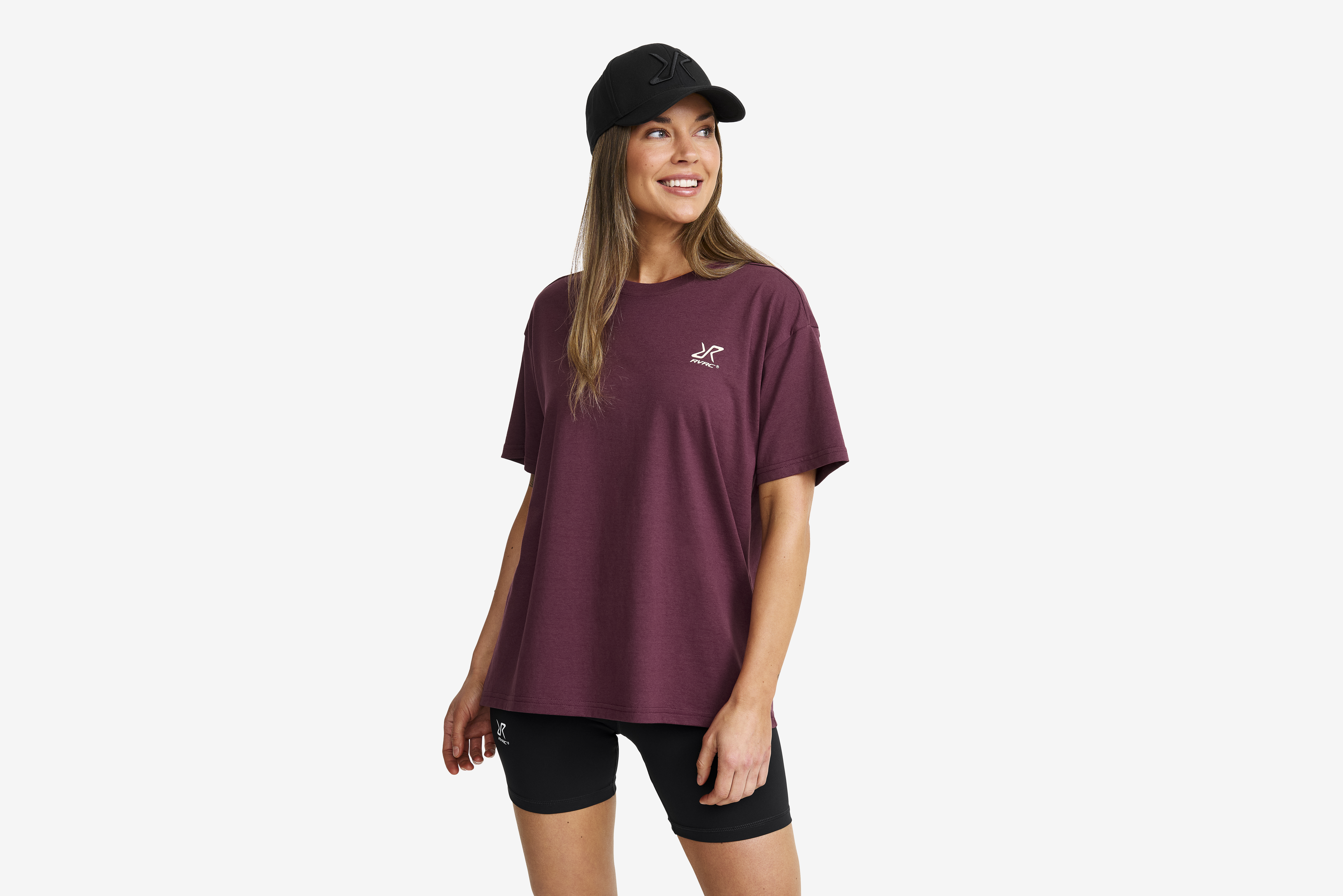 Easy Relaxed T-shirt Mauve Wine Naistele,