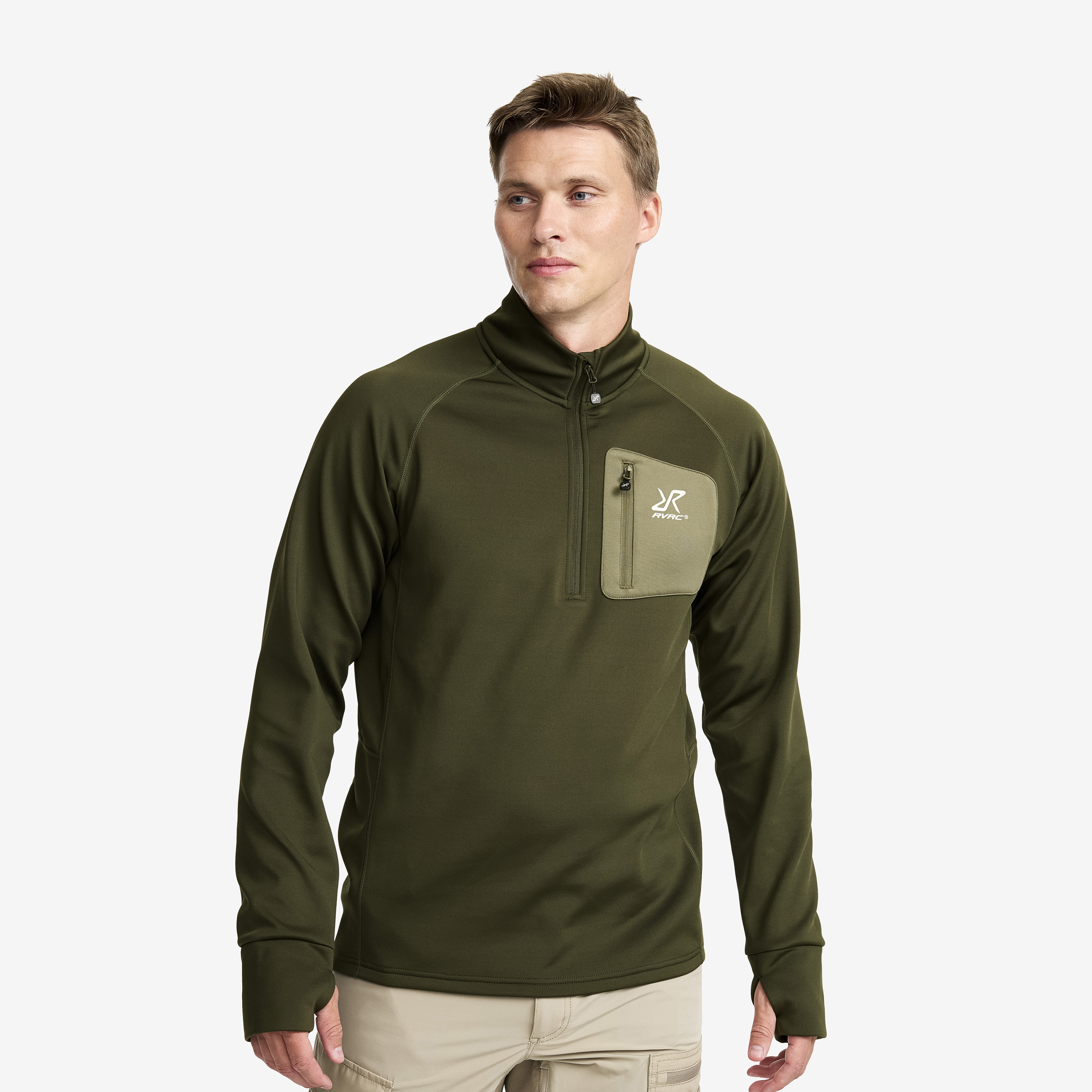 Evolution Half-zip Stretch Fleece Forest Night Heren,