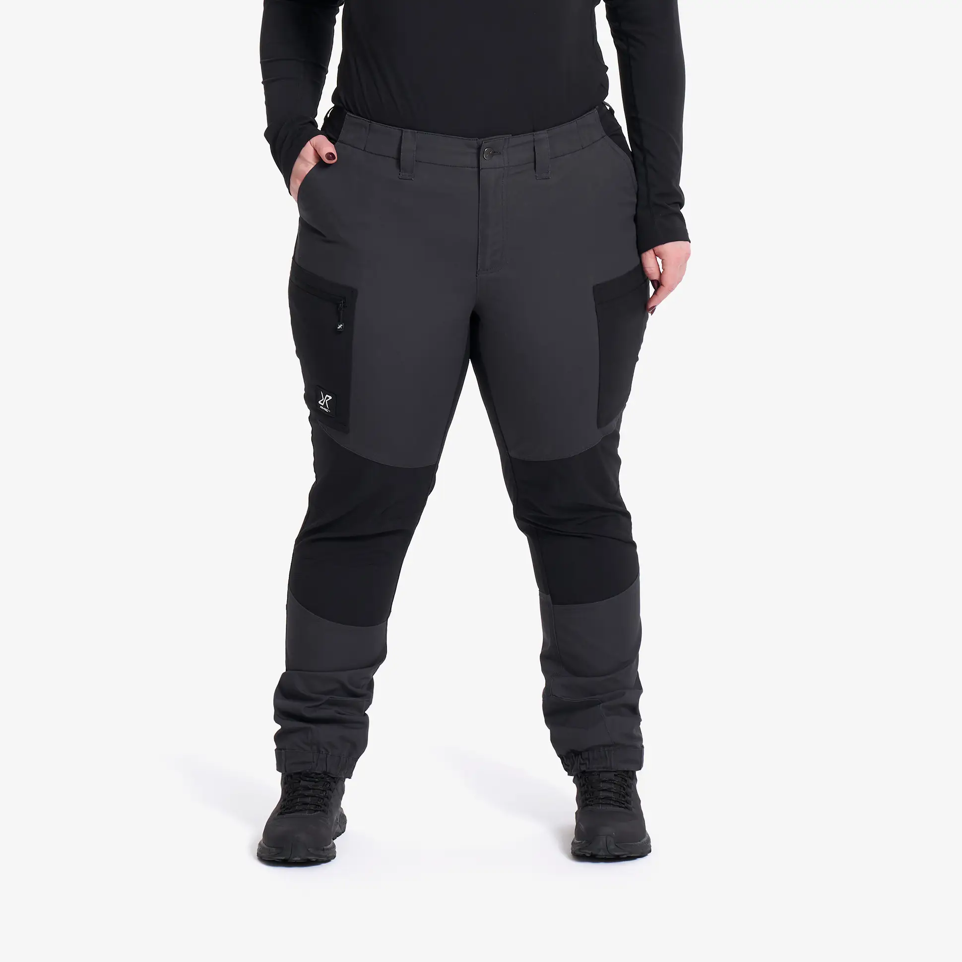 Nordwand Curved Stretch High-waist Pants Anthracite/Black Women, 