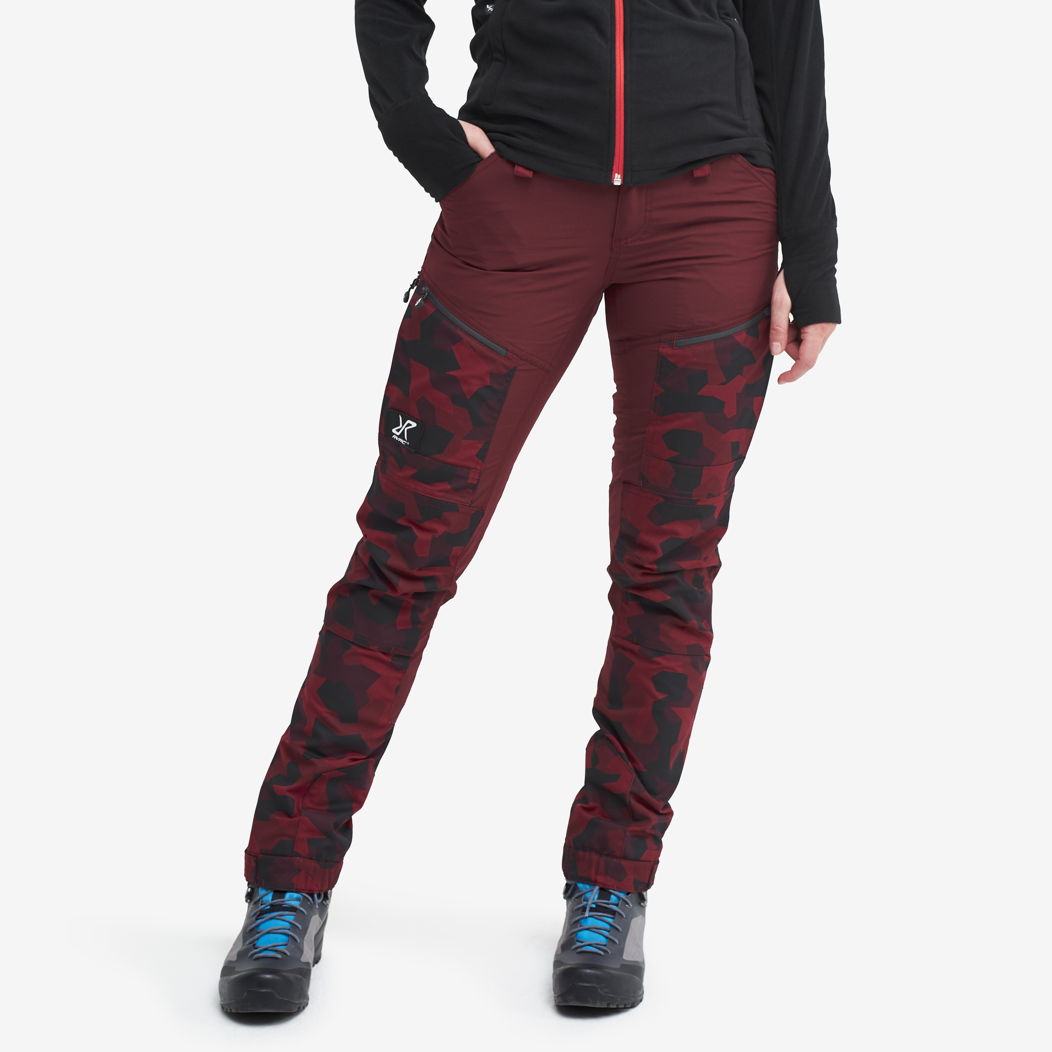 RVRC GP Pro hiking pants for women in red