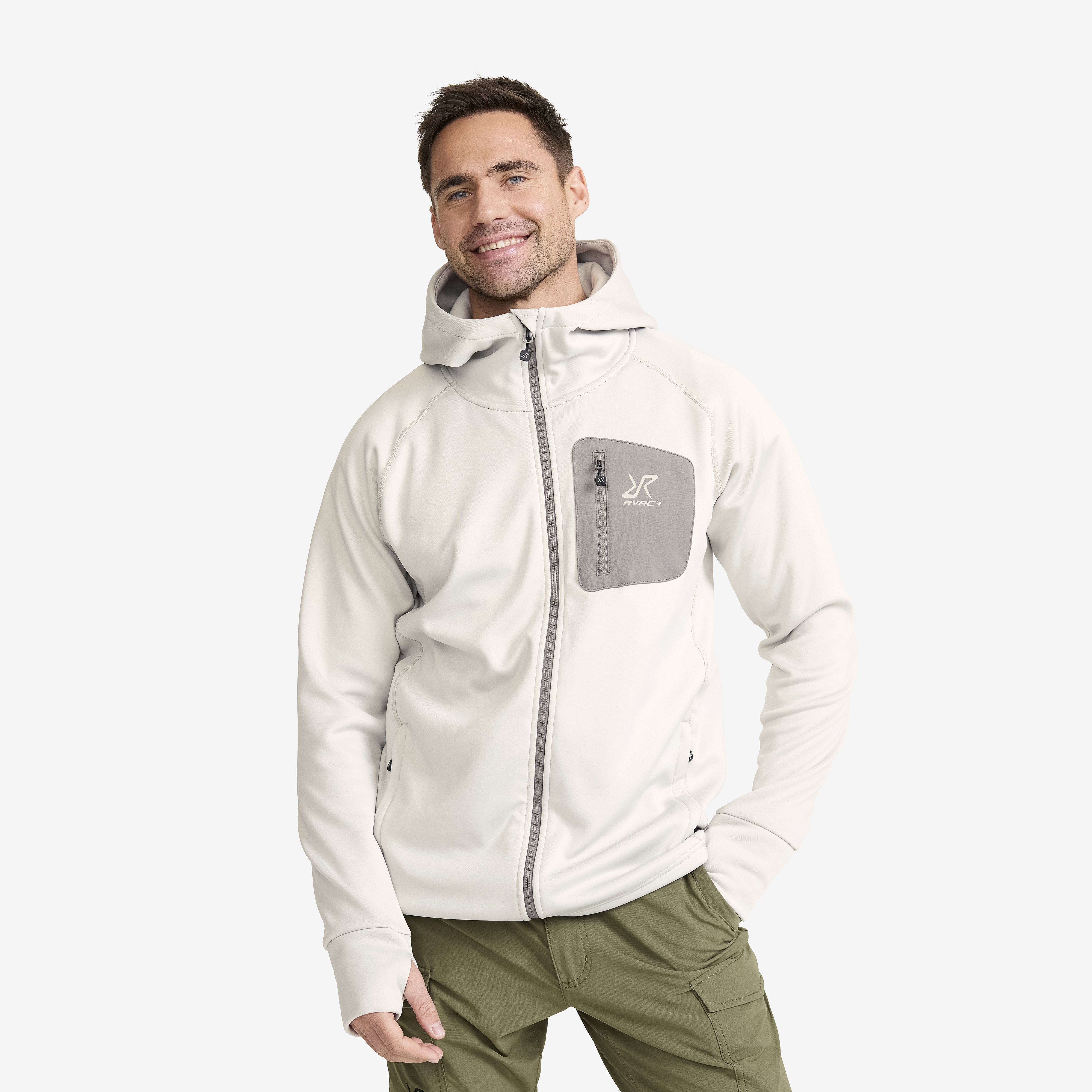 Evolution Stretch Fleece Hoodie Herr Vapor Blue, :L