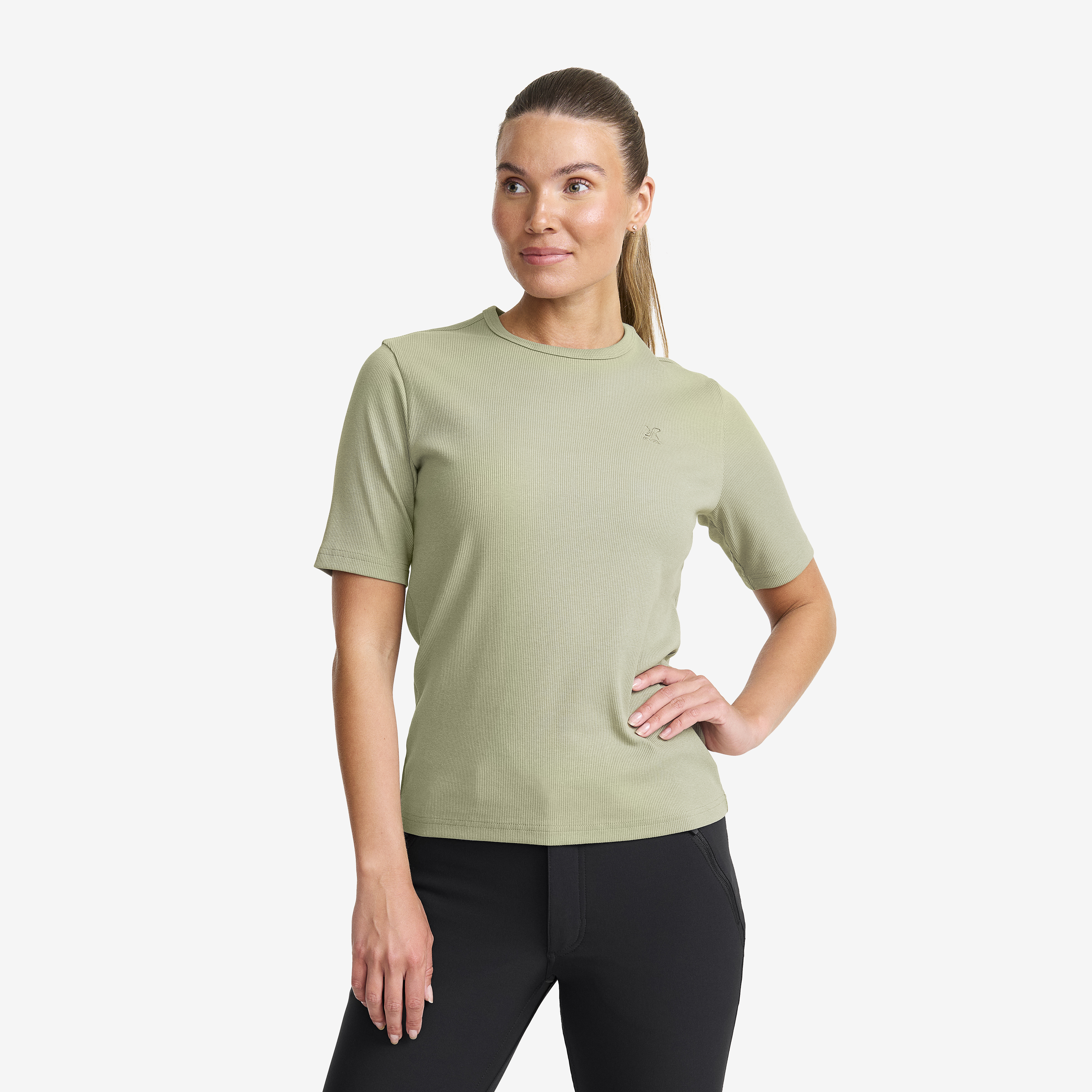 Birch Ribbed T-shirt Shadow Dames, 