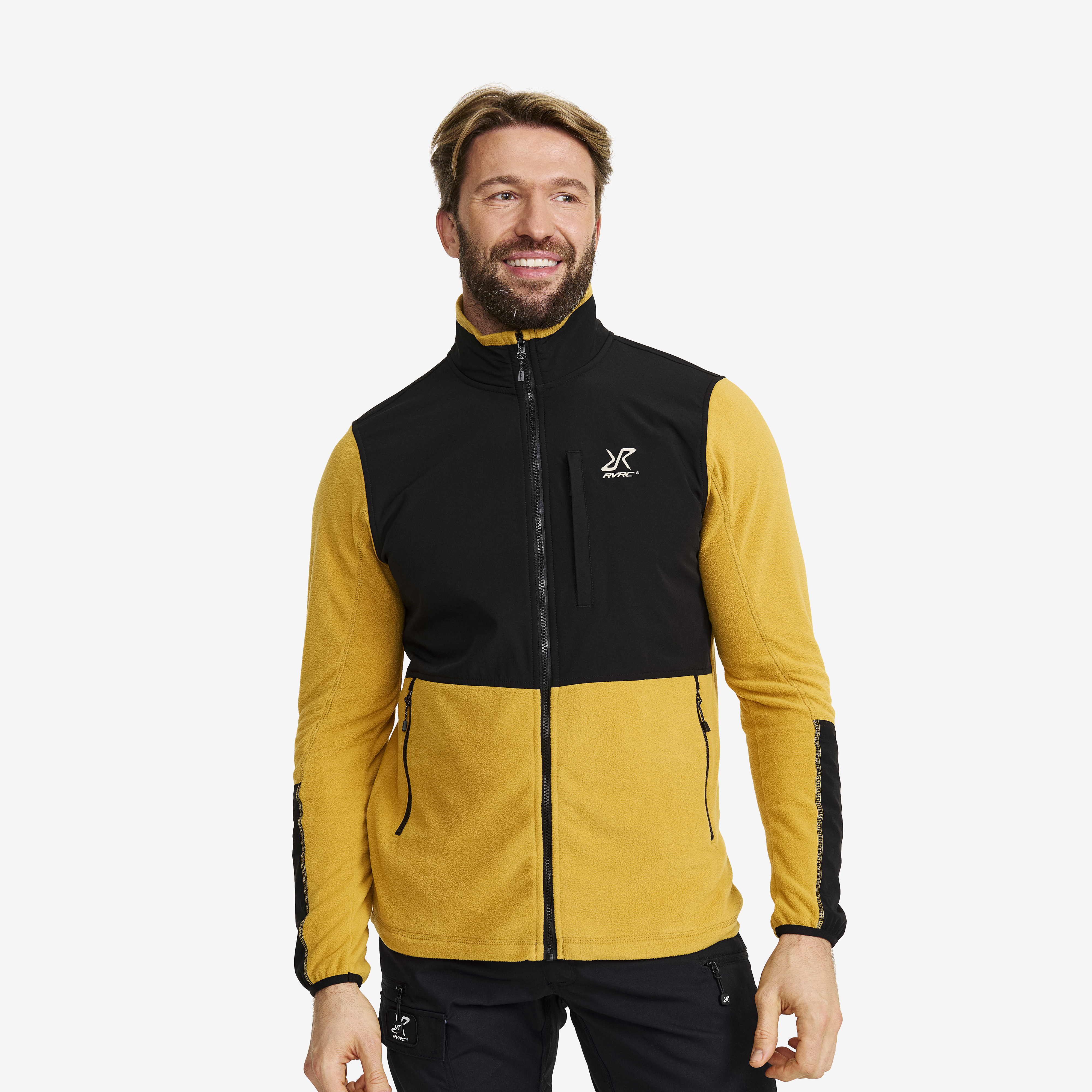 River Hybrid Fleece Jacket Herre Harvest Gold, Størrelse:S - Herre > Overdele > Fleece & Midlayers