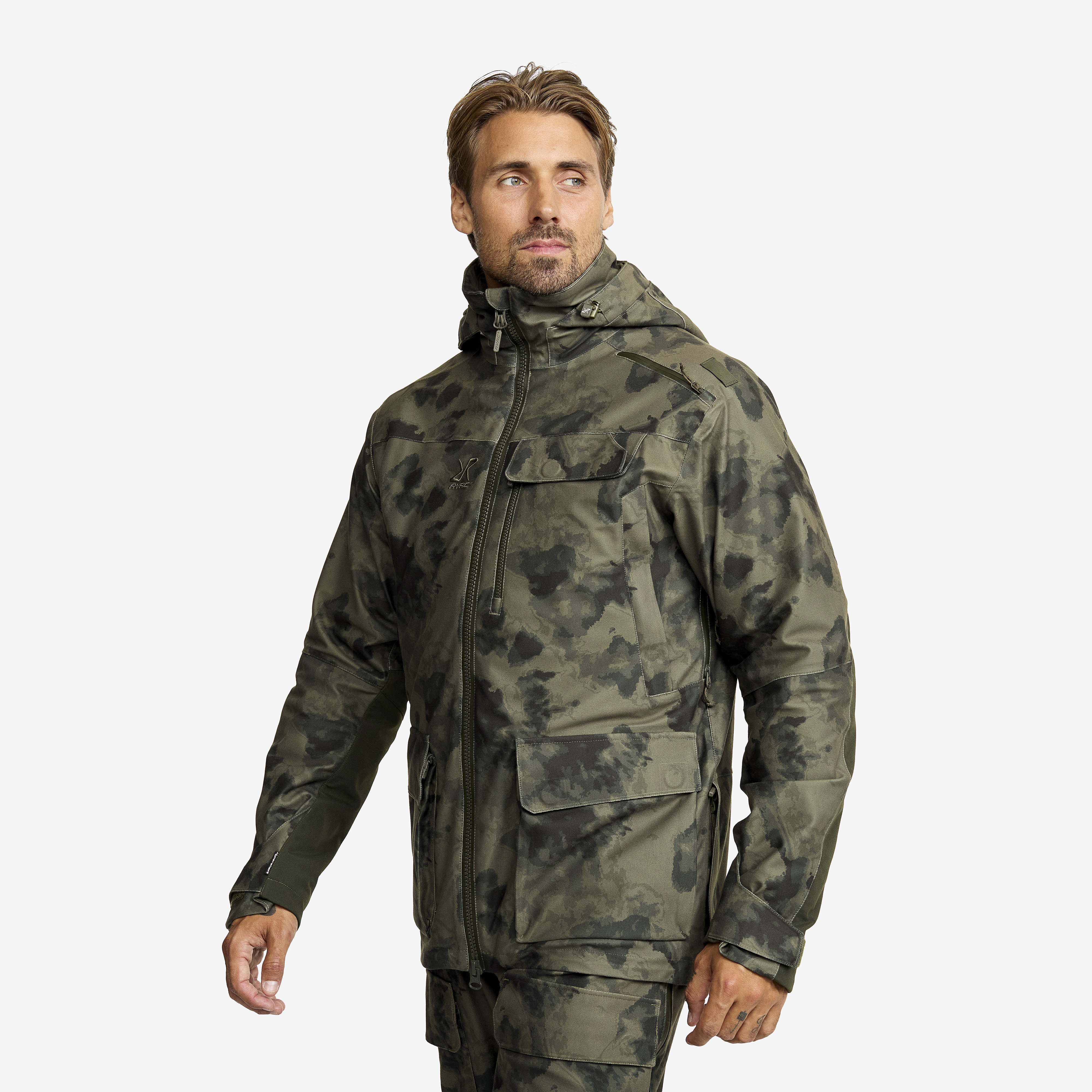 Trace Silent Pro 2L Jacket Herr Camo Deep Depths, :L