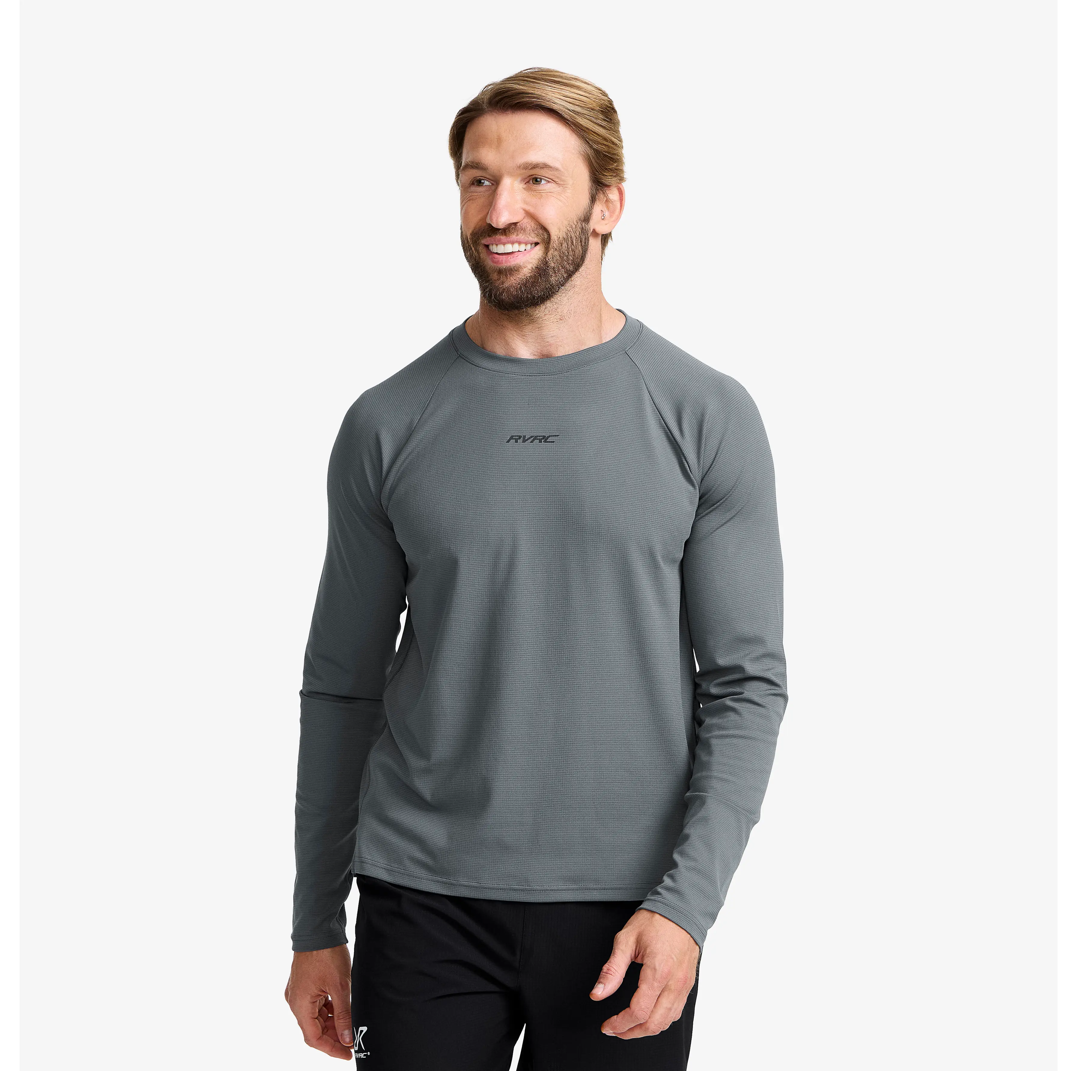 Pulse Active Long-sleeved T-shirt Herre Turbulence Blue, Størrelse:4XL - Herre > Overdele > Langærmede Trøjer