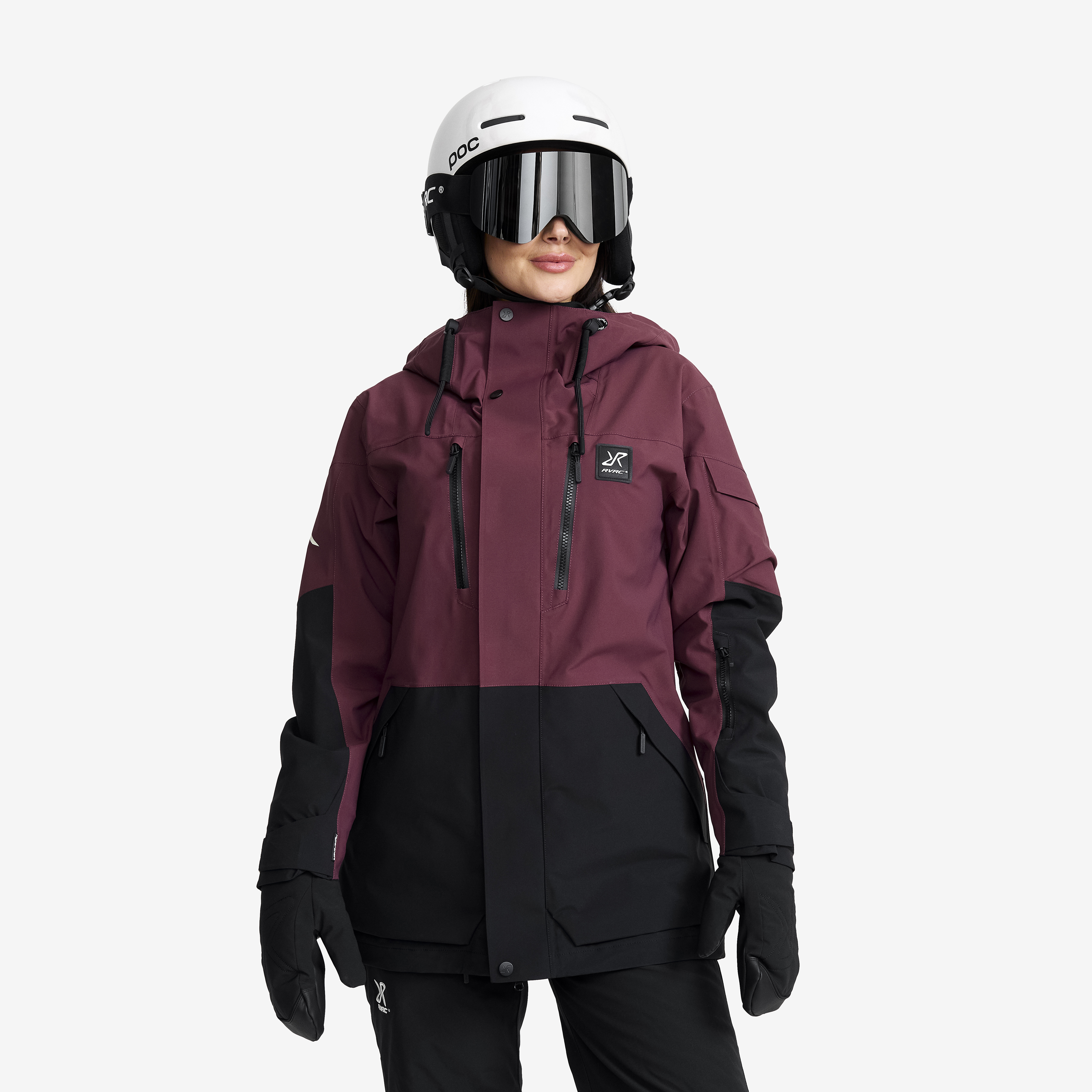 AccXel 2L Ski Jacket Mauve Wine/Black Naistele,