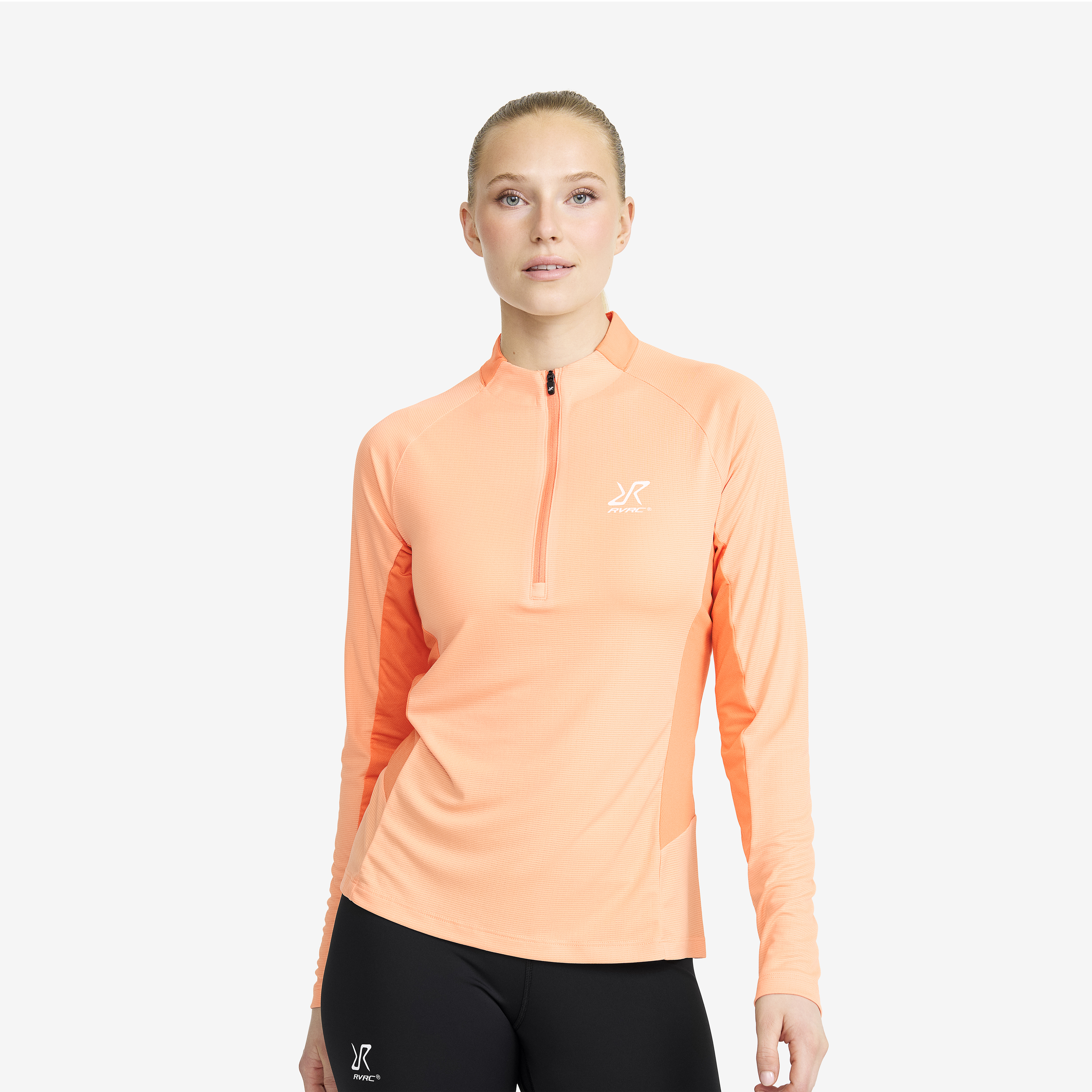 Force Light Half-zip Top Peach Fuzz/Copper Tan Donna,