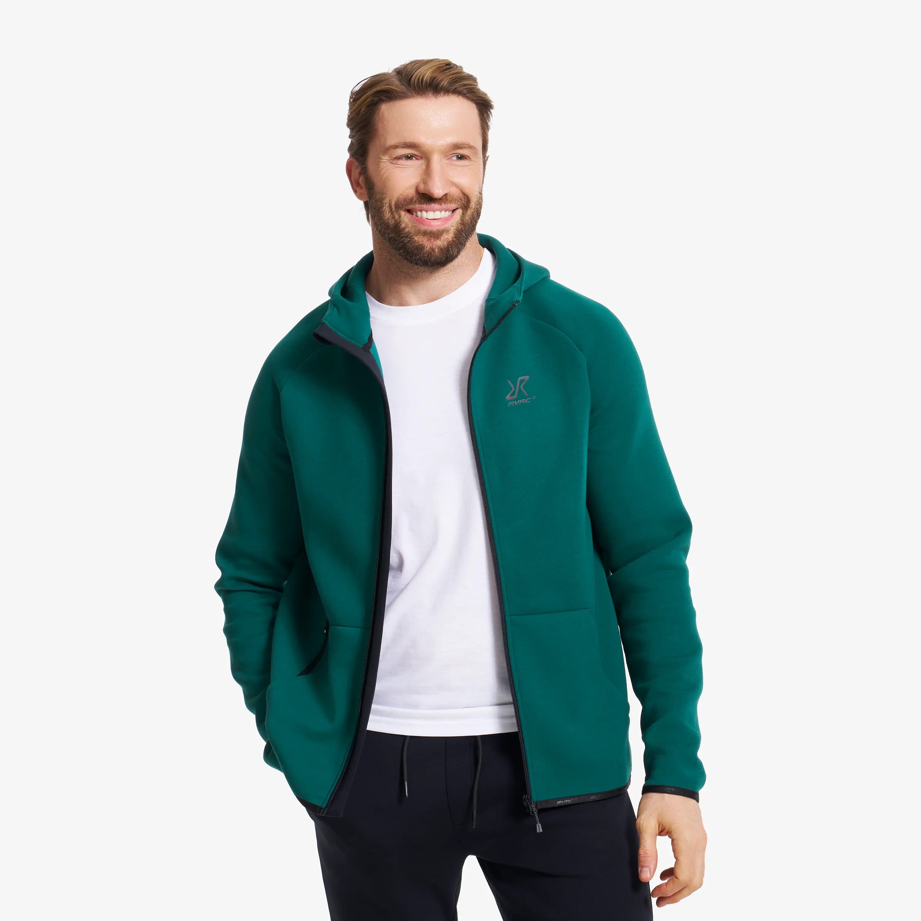 Street Scuba Full-zip Hoodie Deep Teal Herre, 