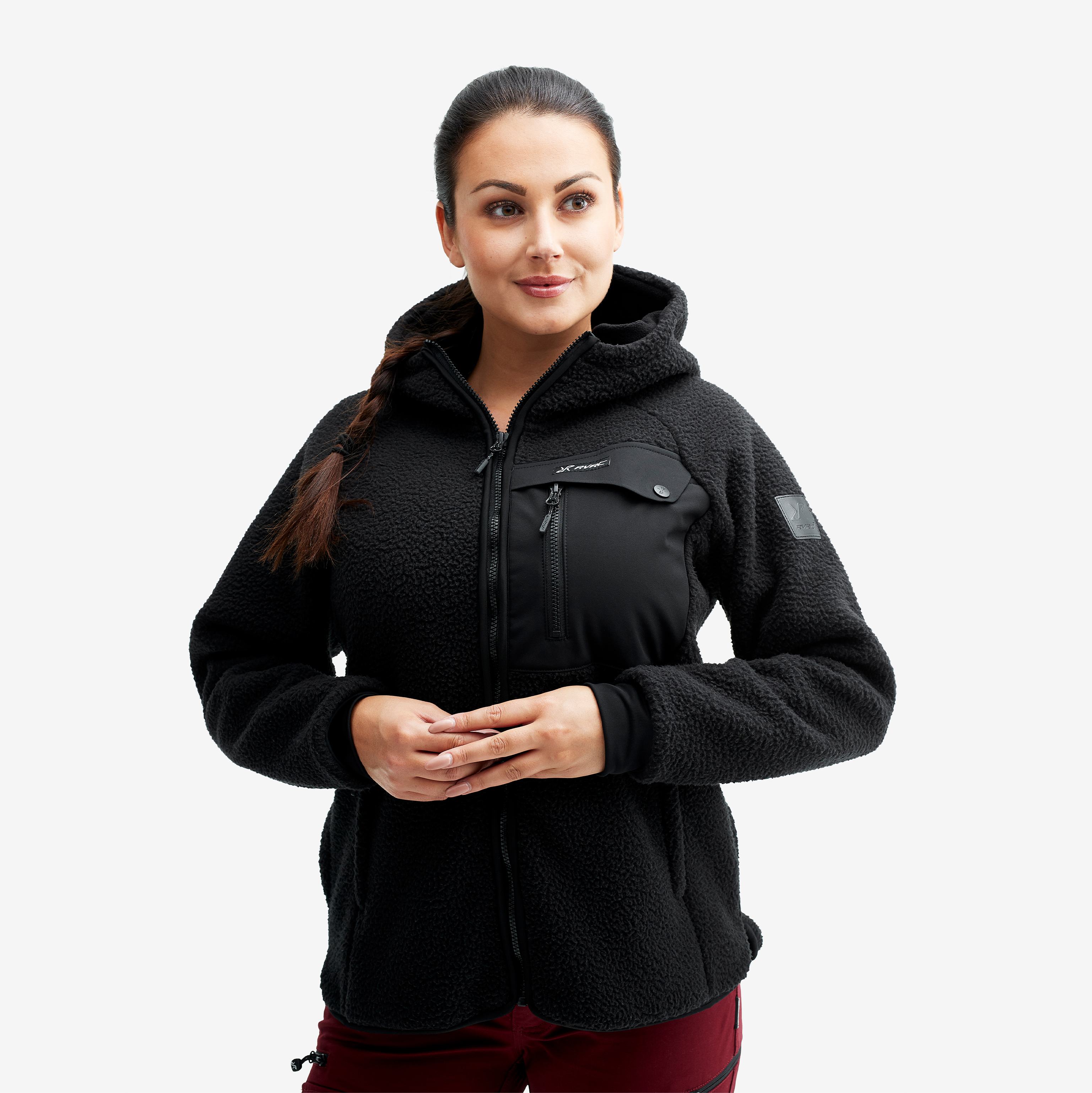 Sherpa Hoodie Caviar Dames