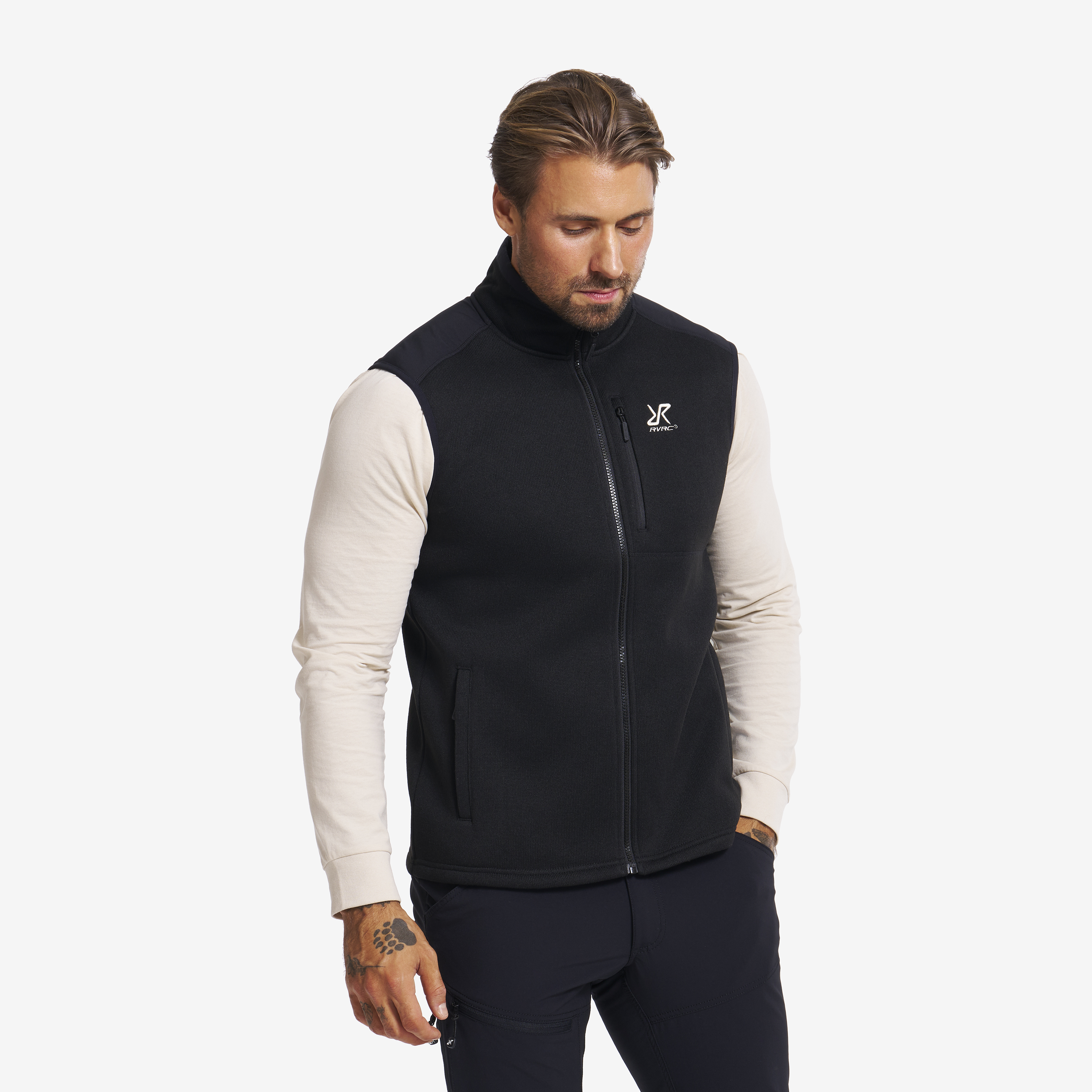 Northbound Fleece Vest Black Herren, 